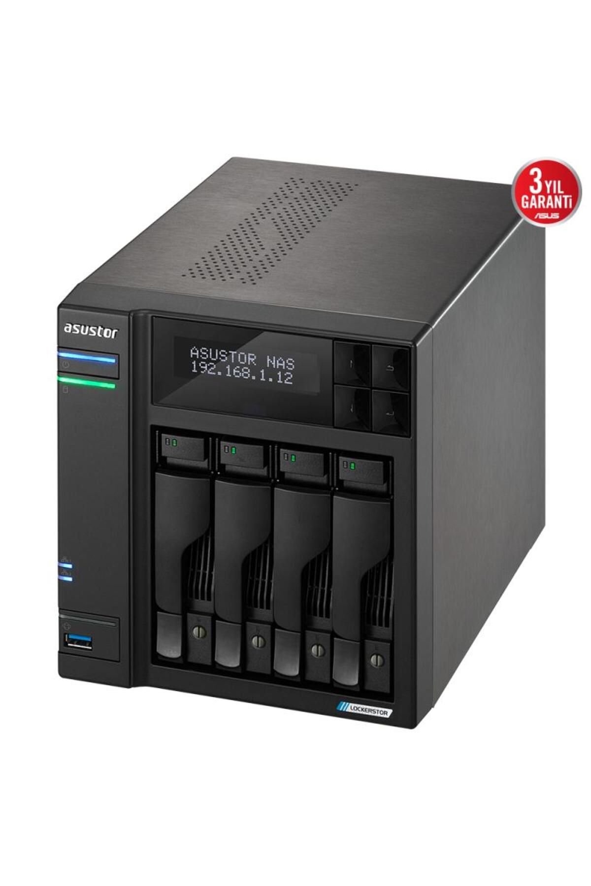 Genel Markalar As6704t 4 Bay Nas(4X22TB DESTEĞİ), 4gb Ddr4, M.2 X4, Pcıe X1, 2.5gbe X2 Depolama Ünitesi