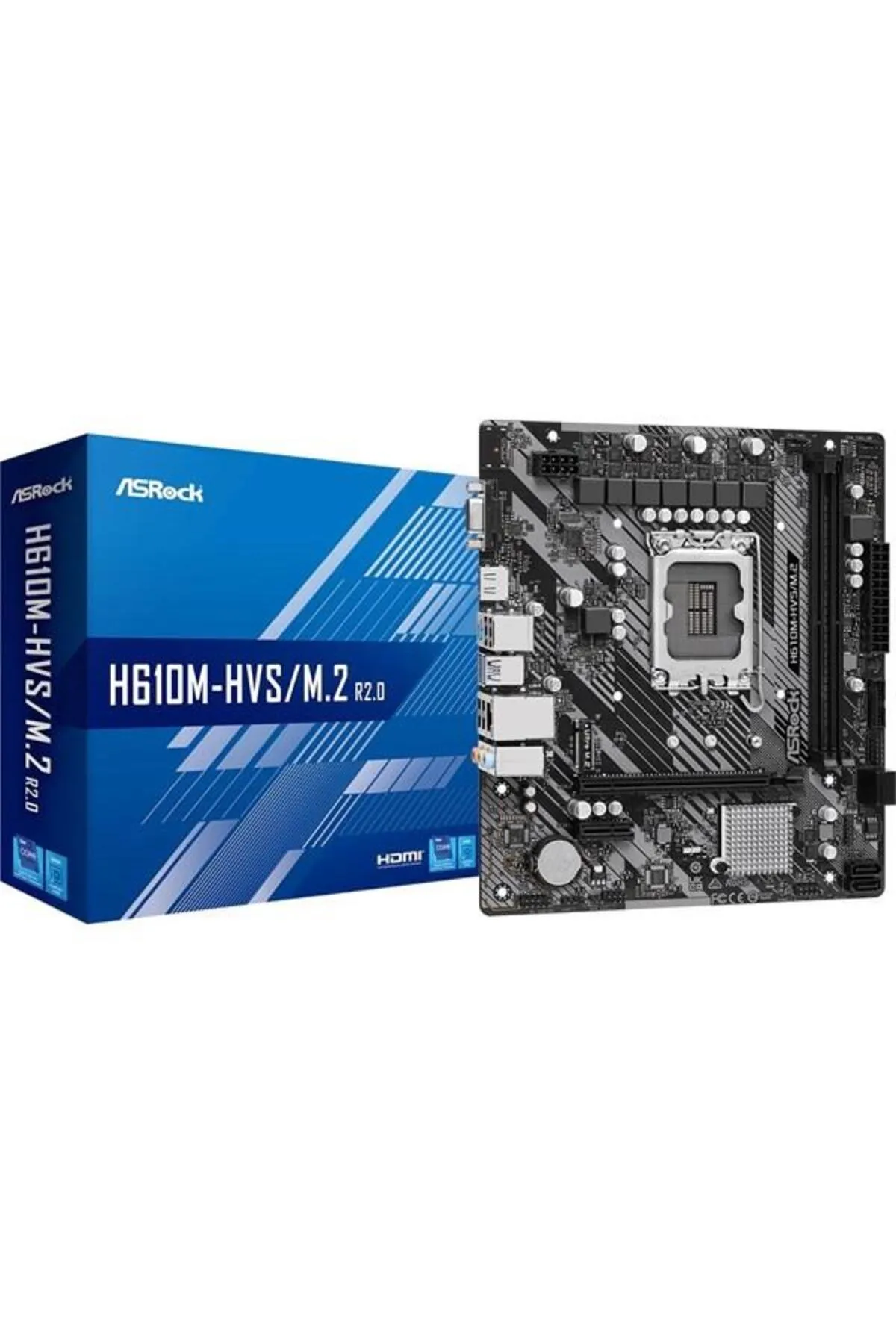 Hızlı Stok ASROCK H610M-HVS/M.2 R2.0 DDR4 HDMI PCIE 4.0 1700P MATX