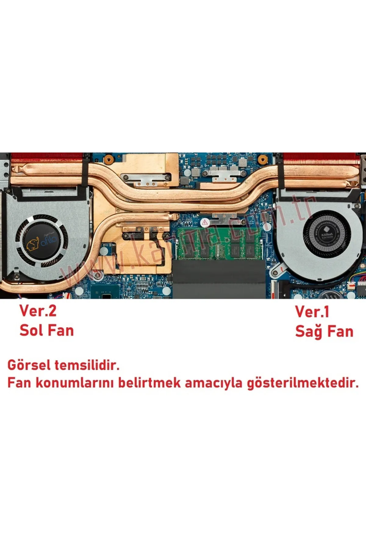 Afila Asus FX505DT-BQ190 uyumlu Notebook Cpu Fanı V1 (Sağ Fan) Tip1