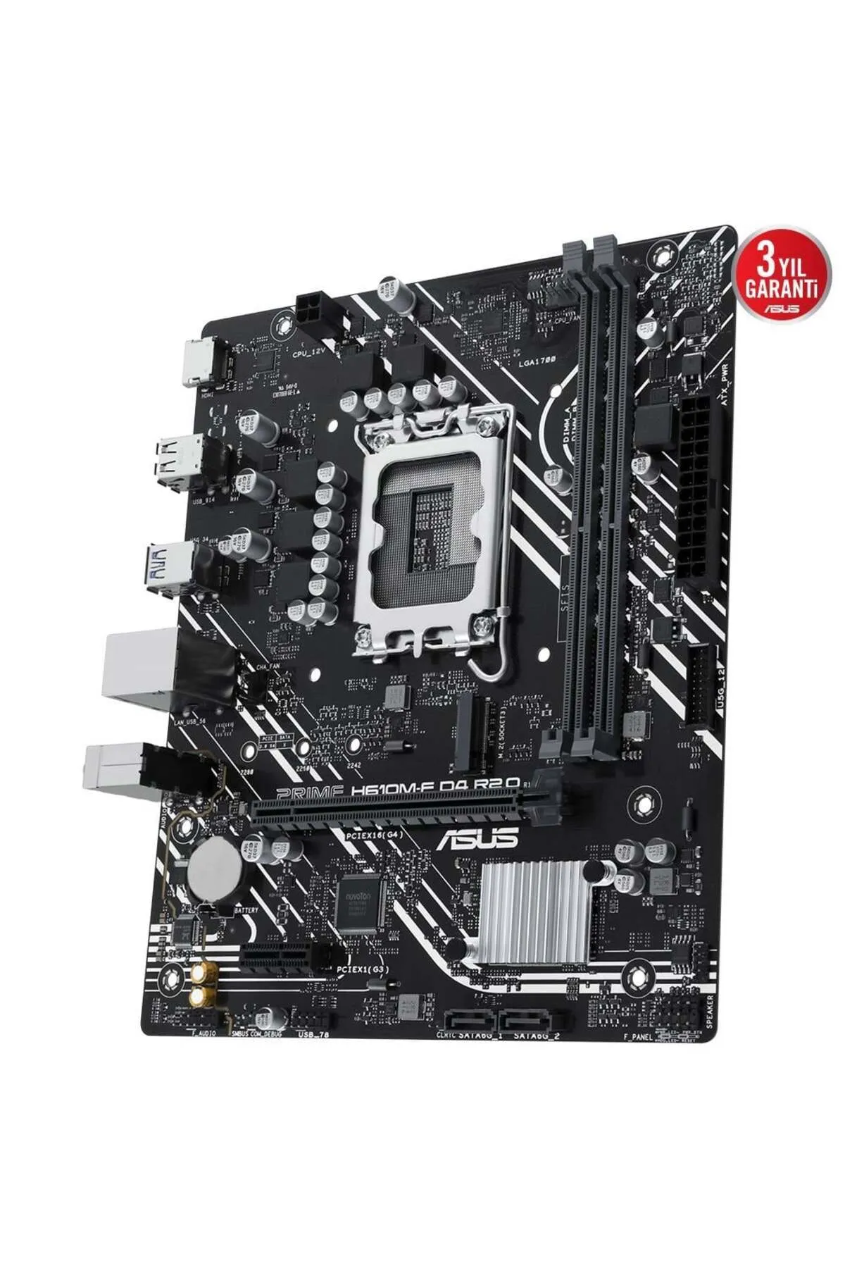 Hızlı Stok ASUS PRIME H610M-F D4 R2.0 DDR4 3200MHZ MATX