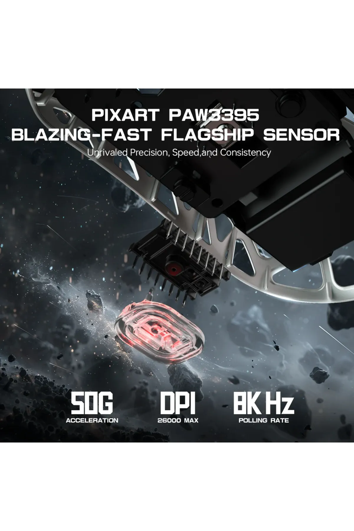 Meyer Gaming ATTACK SHARK R3 SUPERLIGHT 4000/8000 Hertz Magnezyum Kablosuz Gaming Mouse 4K/8K