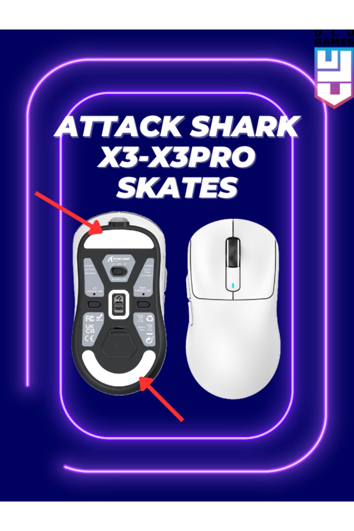 ULUGAMES ATTACKSHARK X3 VE X3PRO YEDEK SKATES