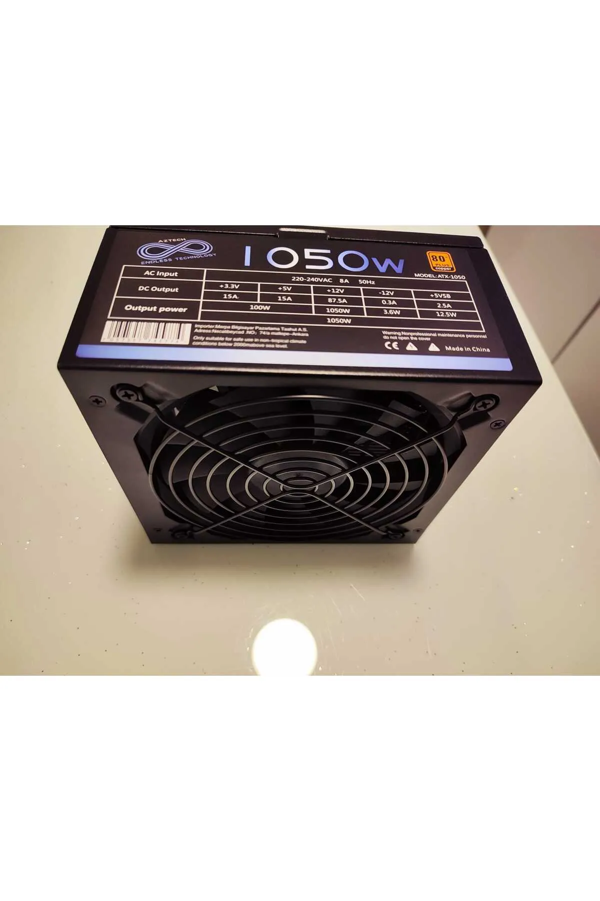 Aztech ATX 1050 1050W 14 Cm Fan 80 Plus Copper Tam Modüler PSU