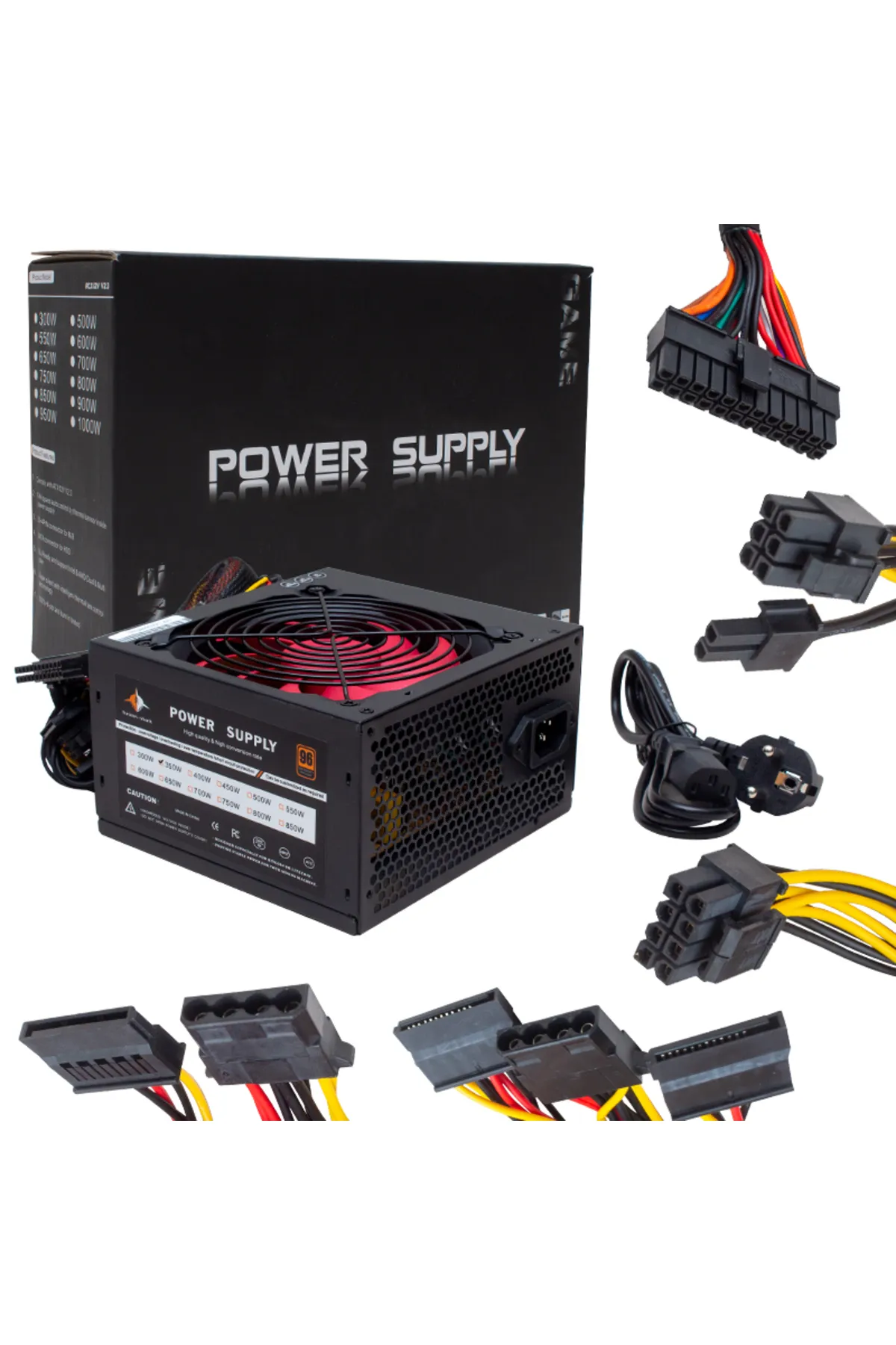 Go İthalat ATX-P4-350W 12V V2.3 20+4 PIN 350 WATT PEAK POWER SUPPLY (4192) Uyumlu