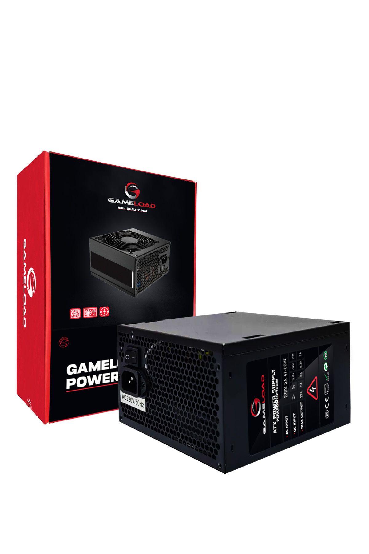 GAMELOAD Atx-p400 400w Power Supply 12 Cm Fanlı Atx Güç Kaynağı