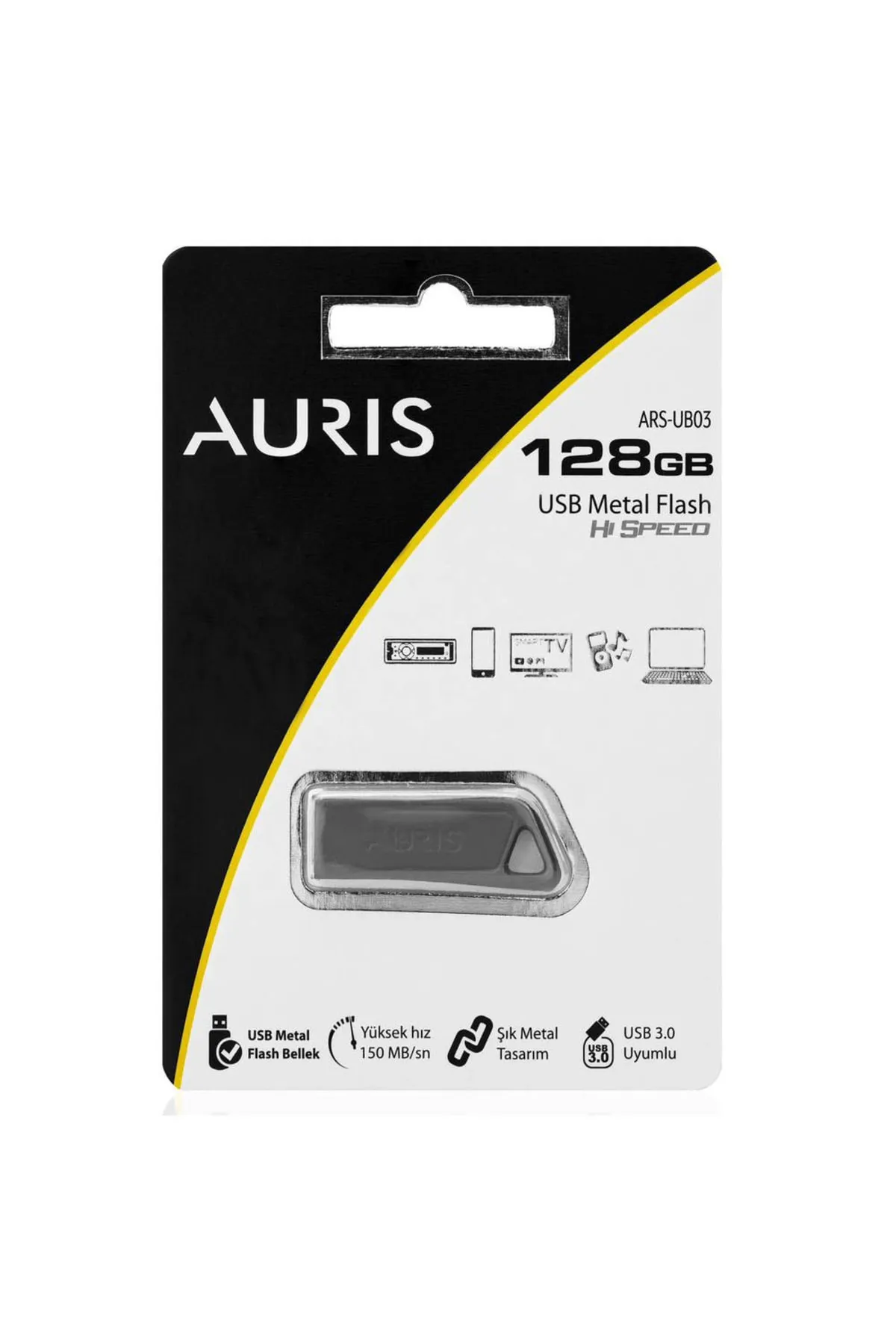 Genel Markalar Auris 128 Gb Usb 3.0 Uyumlu Metal Usb Flash Bellek New Edition