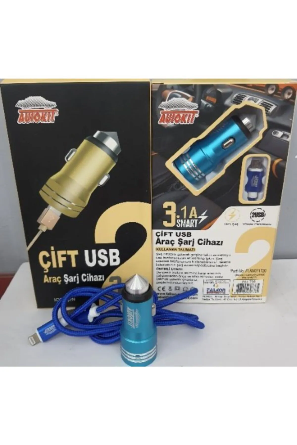 Autokit Autokıt Ios Çift Usb 3.1a Smart Hızlı Şarj Cıhazı