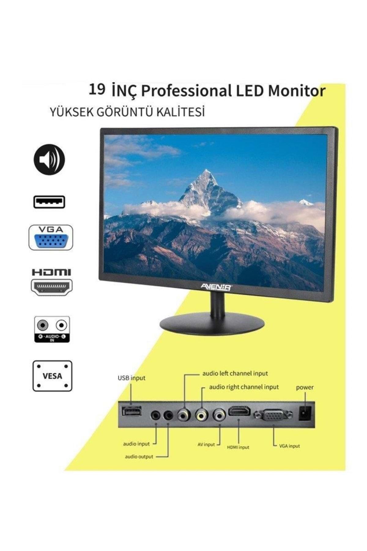 Avenir Avenir Av-m19a 19" Led Monitör Usb / Hdmi / Vga Dahili Hoparlör