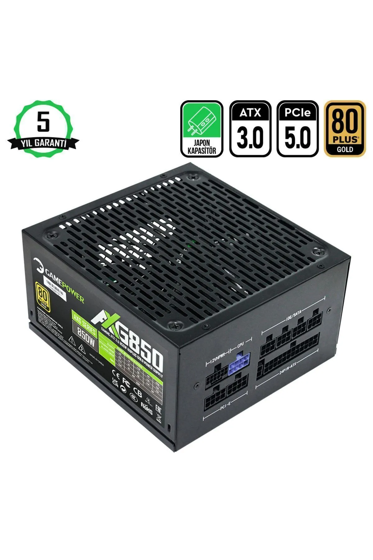 Gamepower Axg-850 80 (GOLD) 850w Full Modüler Psu Axg-850