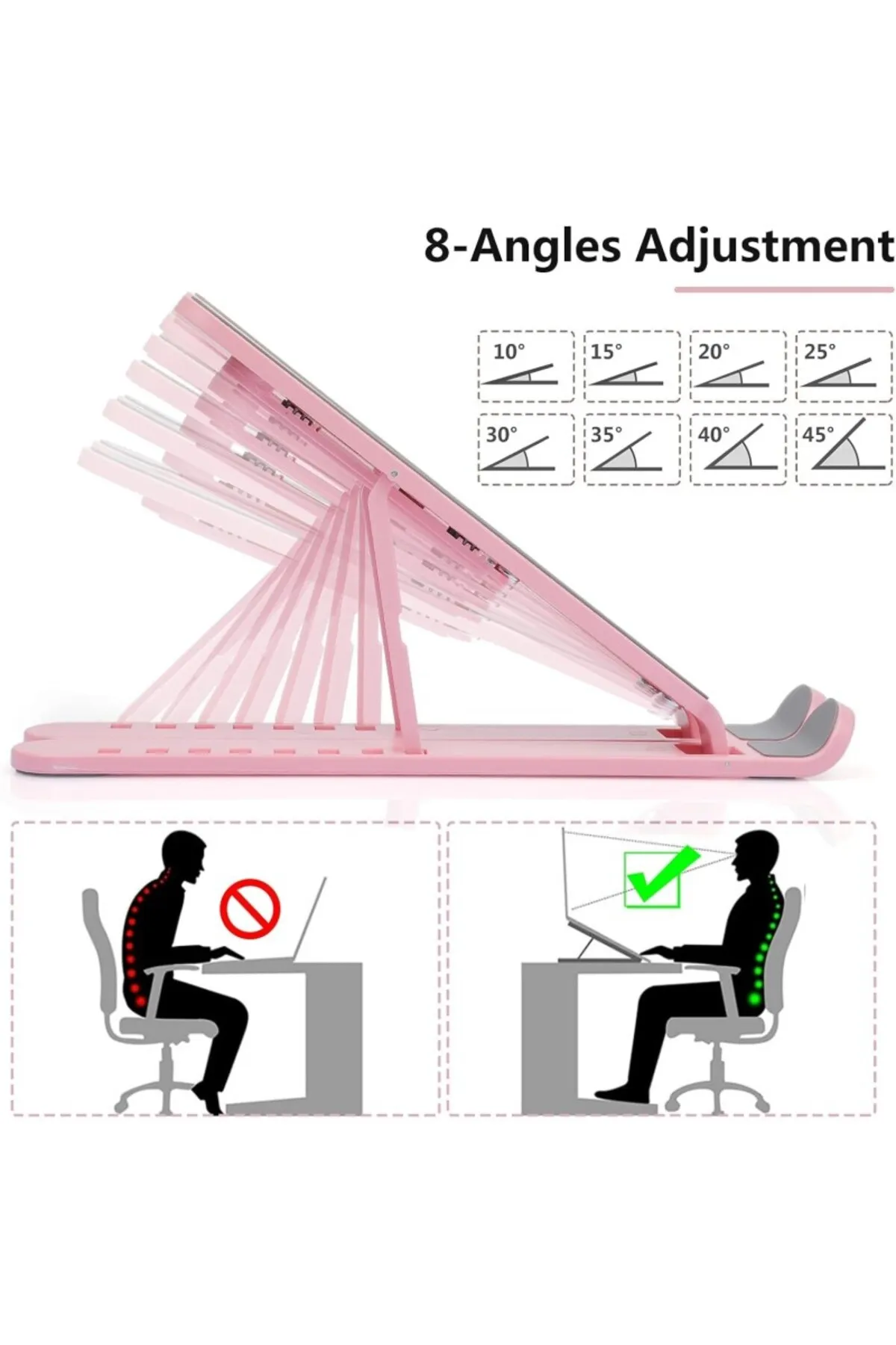 Saltos Ayarlanabilir Laptop Notebook Standı 7 Kademeli Dizüstü Bilgisayar Tablet Standı 7 Yükseklik Ayarlı