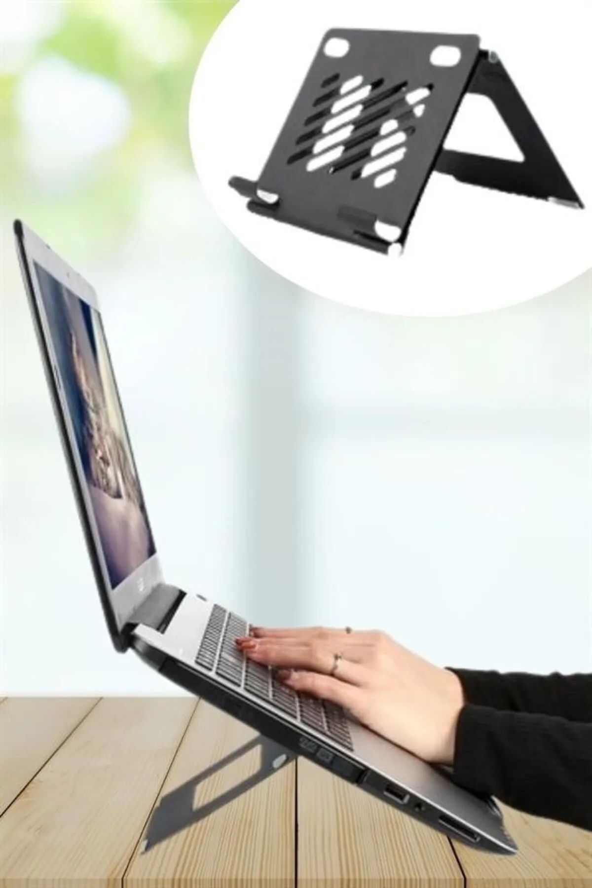 sylar Ayarlanabilir Metal Dizüstü Destek Tabanı Katlanabilir Taşınabilir Laptop Sehpası Standı