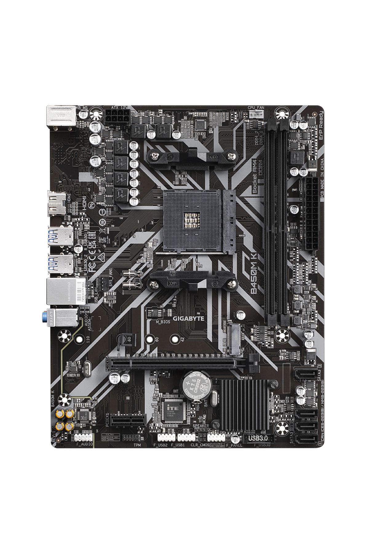 Gigabyte B450m K Amd B450 Soket Am4 Ddr4 3600 Mhz (O.C.) M2 Matx Anakart