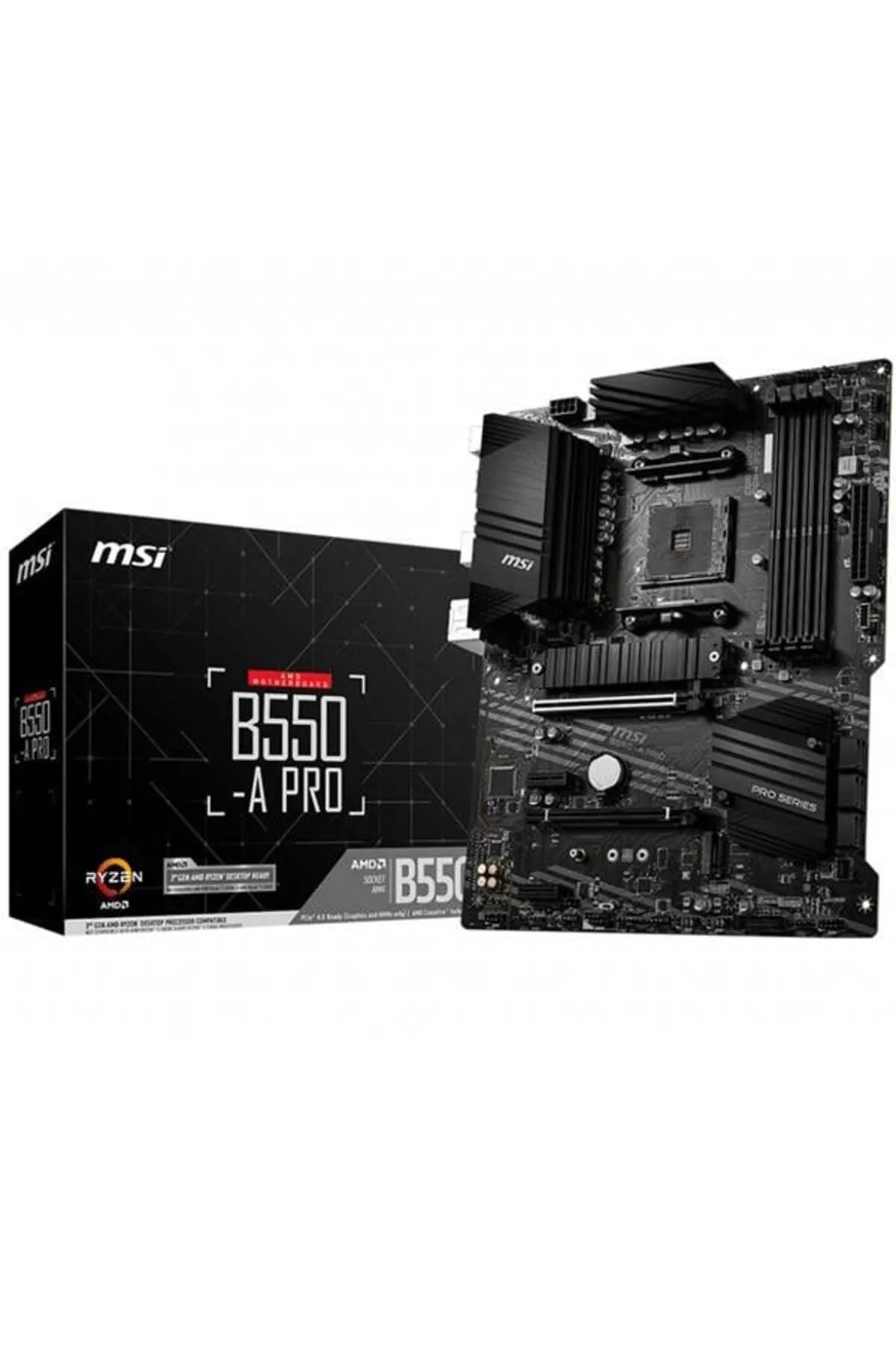 MSI B550-a Pro Ddr4 M2 Pcıe Nvme Hdmı Dp Pcıe 16x V4.0 Am4 Atx