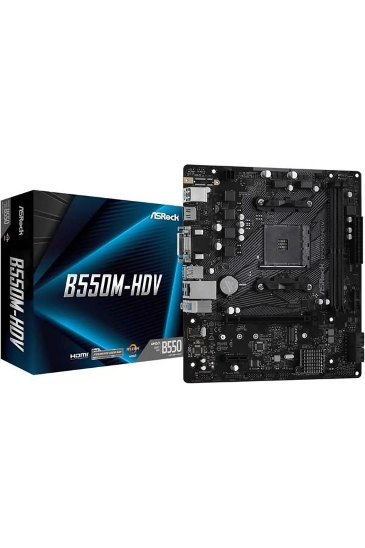 ASRock B550m-hdv Ddr4 Hdmı Dvı Pcıe 16x V4.0 Am4 Matx