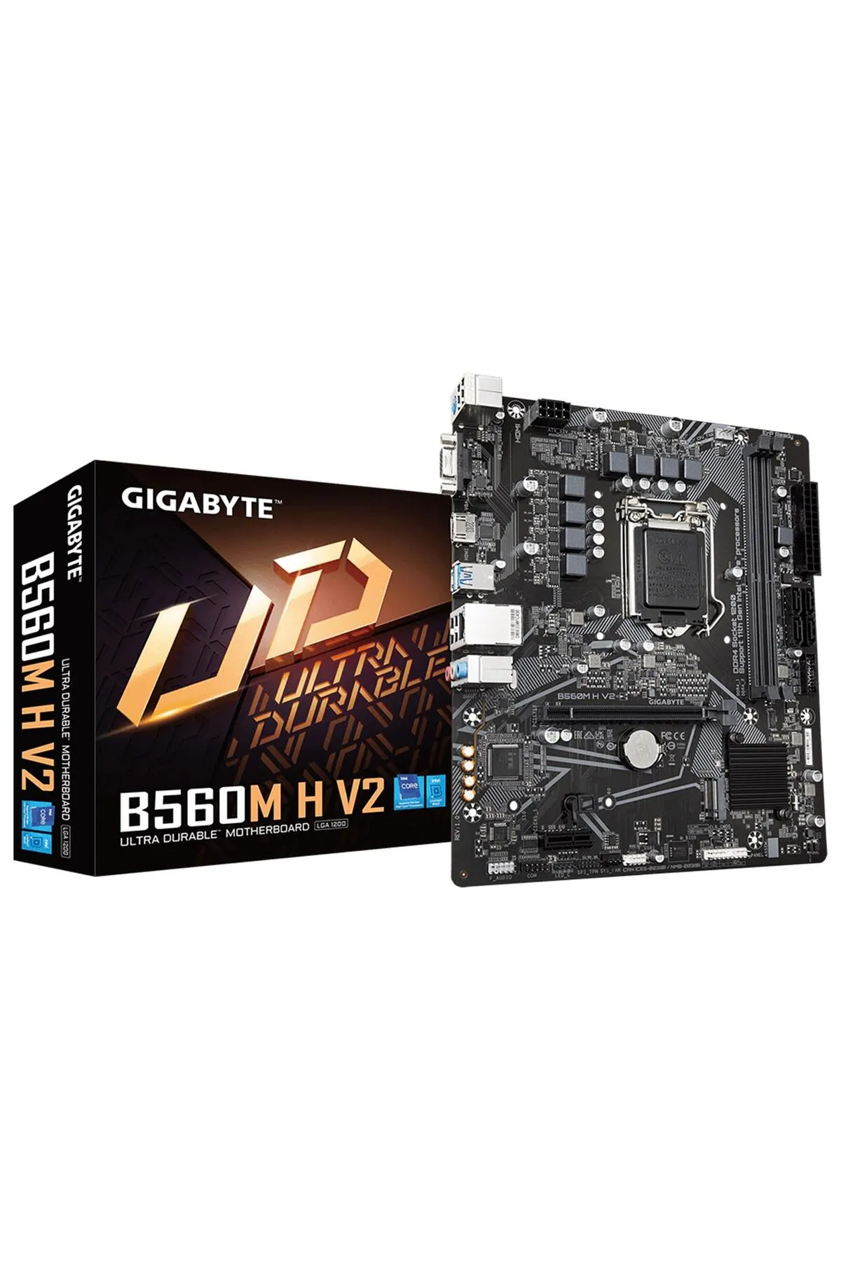 Gigabyte B560m H V2 1.0 B560 Ddr4 Vga Glan Matx Hdmı Usb3 M2 1200pv2 Anakart