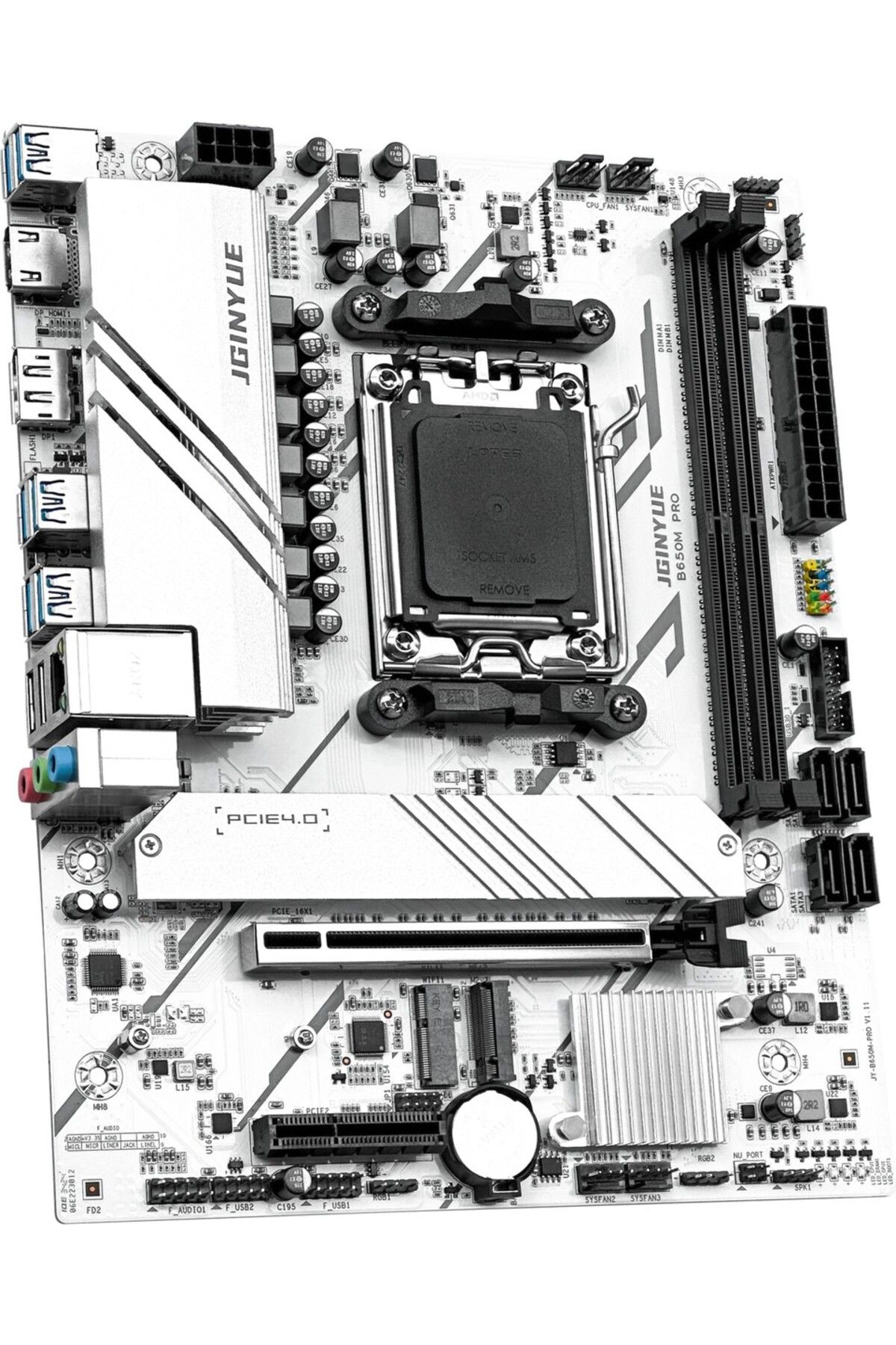 Jginyue B650M Pro Am5 Soket Ddr5 6800 Mhz (Oc) HDMI Dp Wifi mAtx Gaming Anakart