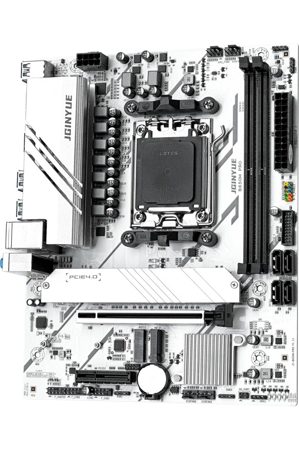 Jginyue B650M Pro Am5 Soket Ddr5 6800 Mhz (Oc) HDMI Dp Wifi mAtx Gaming Anakart