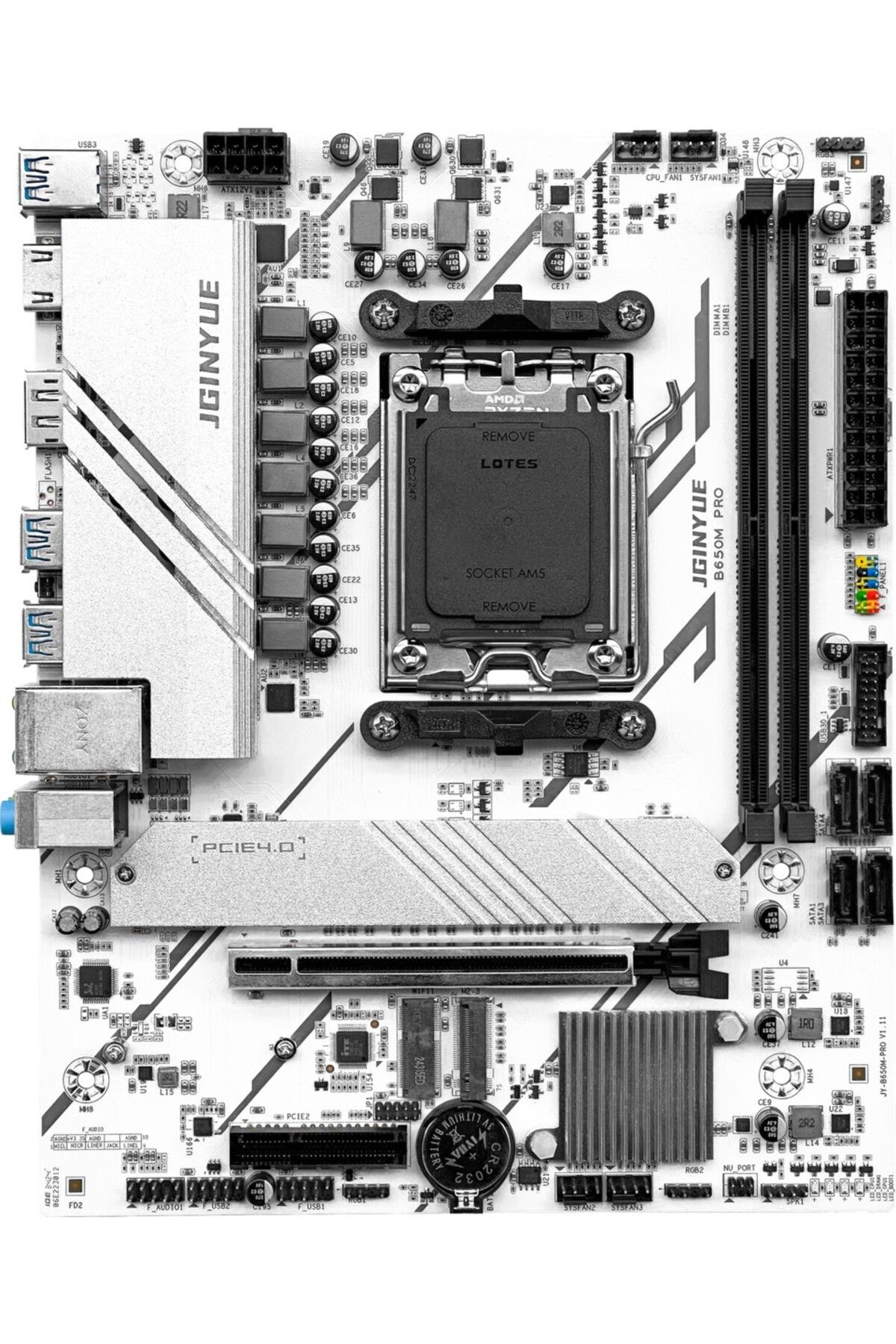 Jginyue B650M Pro Am5 Soket Ddr5 6800 Mhz (Oc) HDMI Dp Wifi mAtx Gaming Anakart