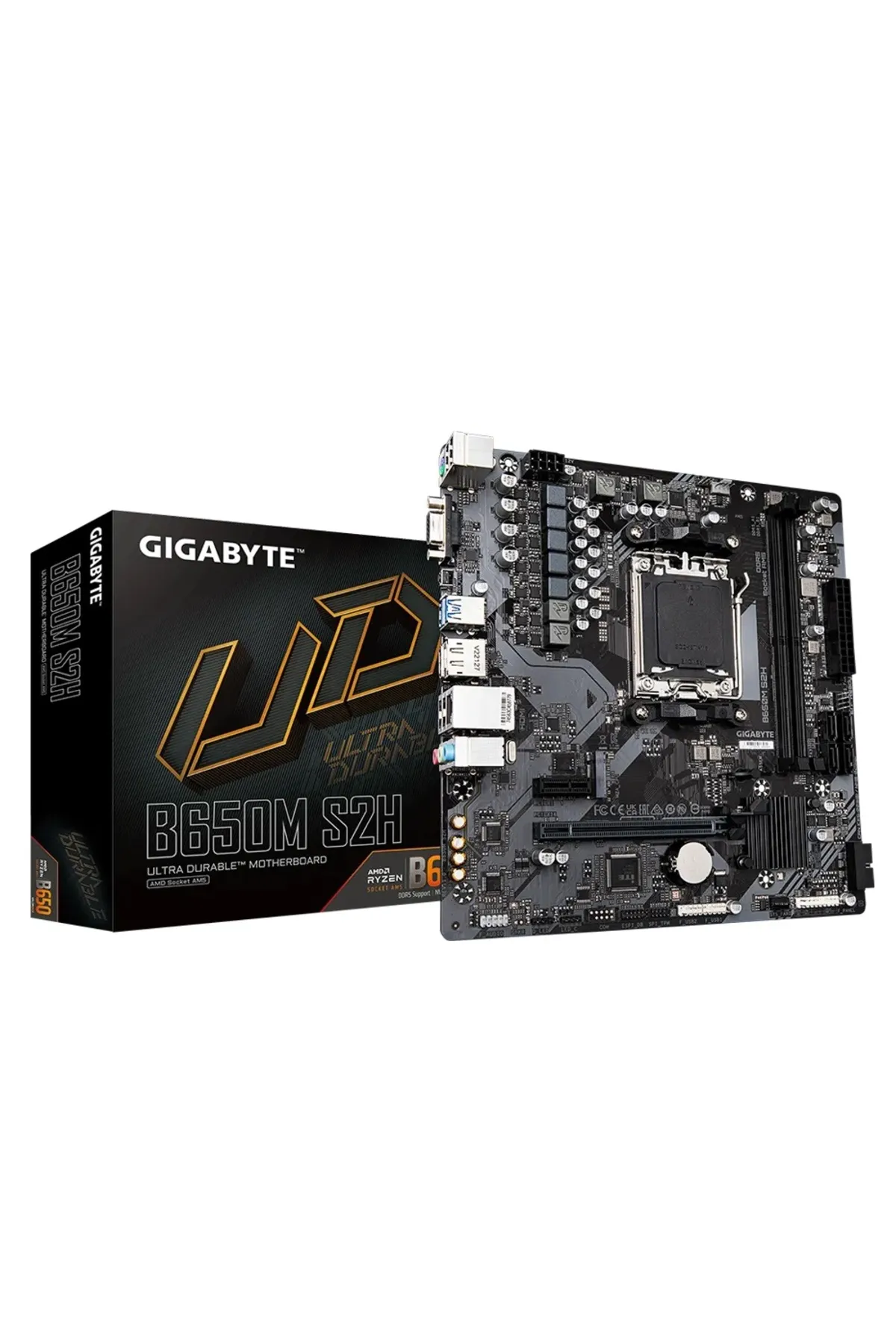 Gigabyte B650M S2H DDR5 6400MHZ 1XVGA 1XHDMI 1XDP 1XM.2 USB 3.2 MATX AM5 (AMD AM5 7000 SERİSİ İLE UY