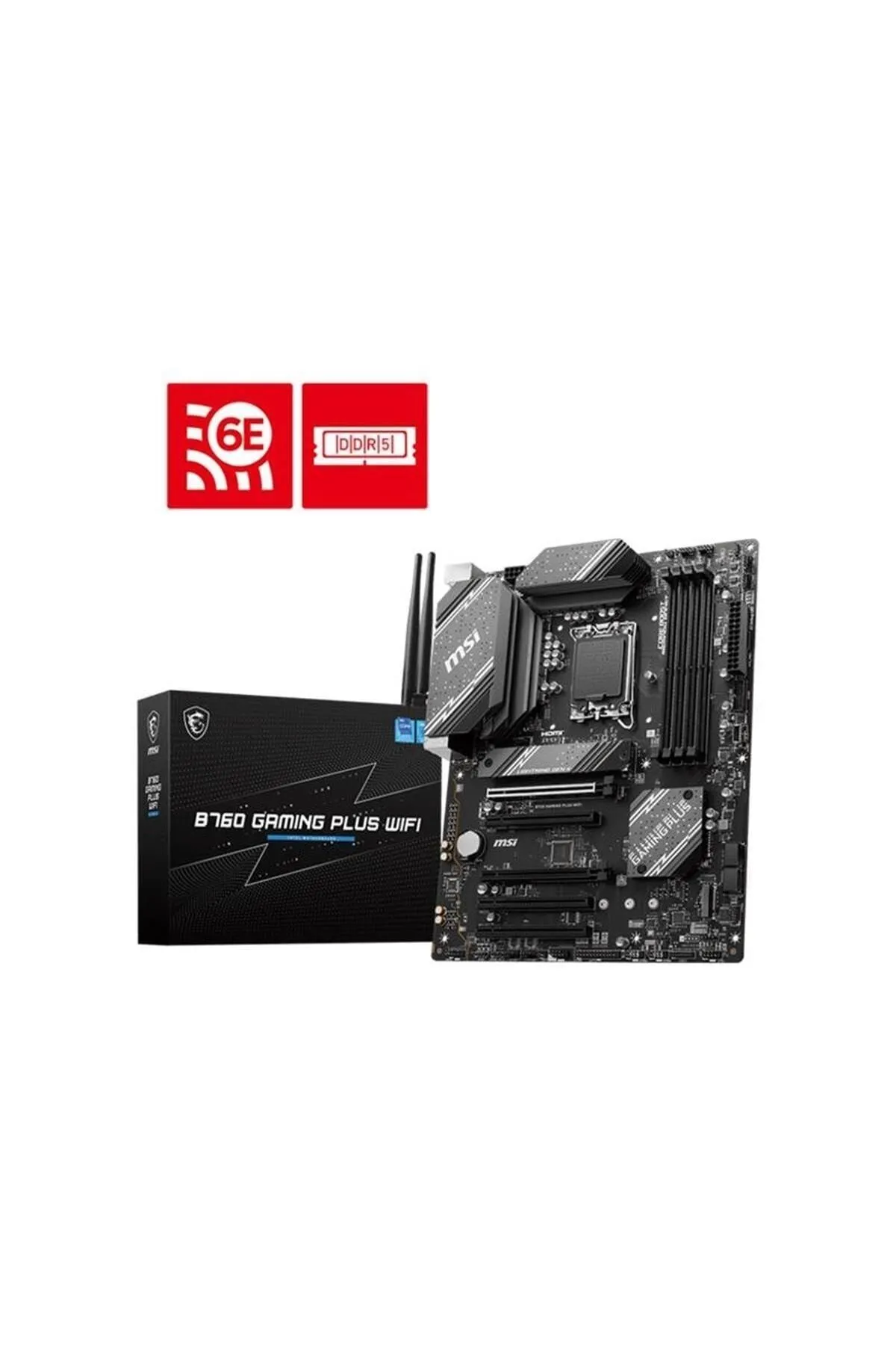 MSI B760 GAMING PLUS WIFI DDR5 6800MHZ 1XHDMI 1XDP 2XM.2 USB 3.2 ATX 1700P (13. VE 12.NESİL İŞLEMCİ)