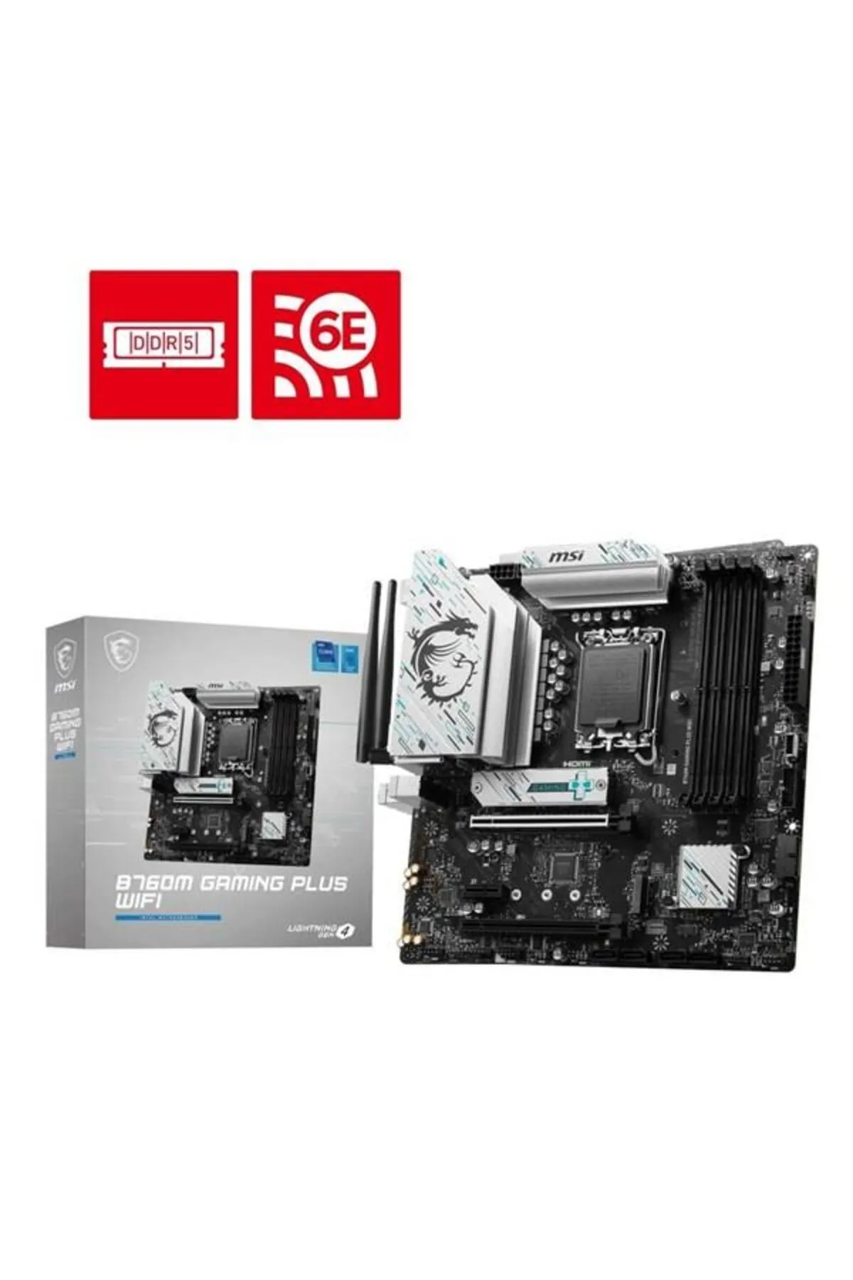 MSI B760m Gamıng Plus Wıfı-6e Ddr5 Hdmı Dp Pcıe 4.0 1700p Matx