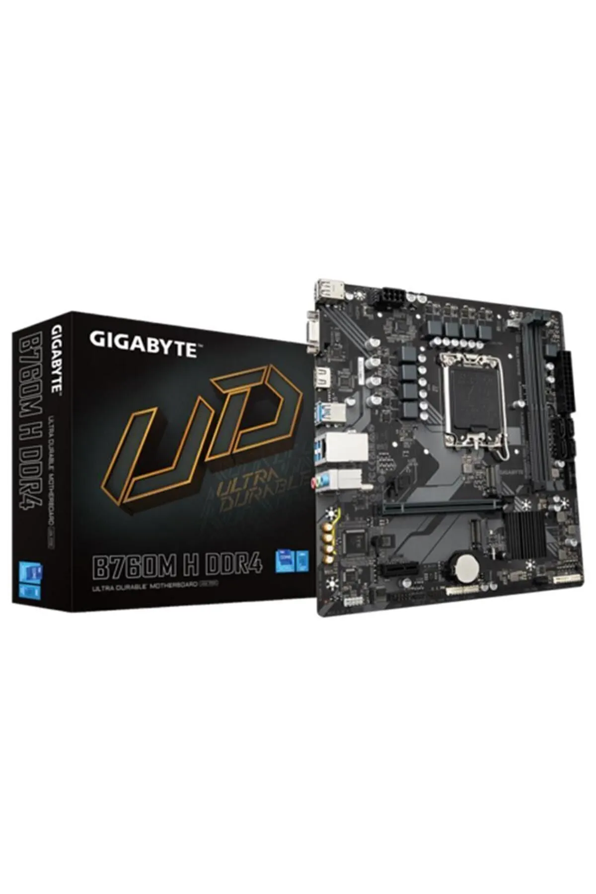 Gigabyte B760M H DDR4 3200MHZ 1XVGA 1XHDMI 1XM.2 USB 3.2 MATX 1700P (13. VE 12.NESİL İŞLEMCİ UYUMLU)