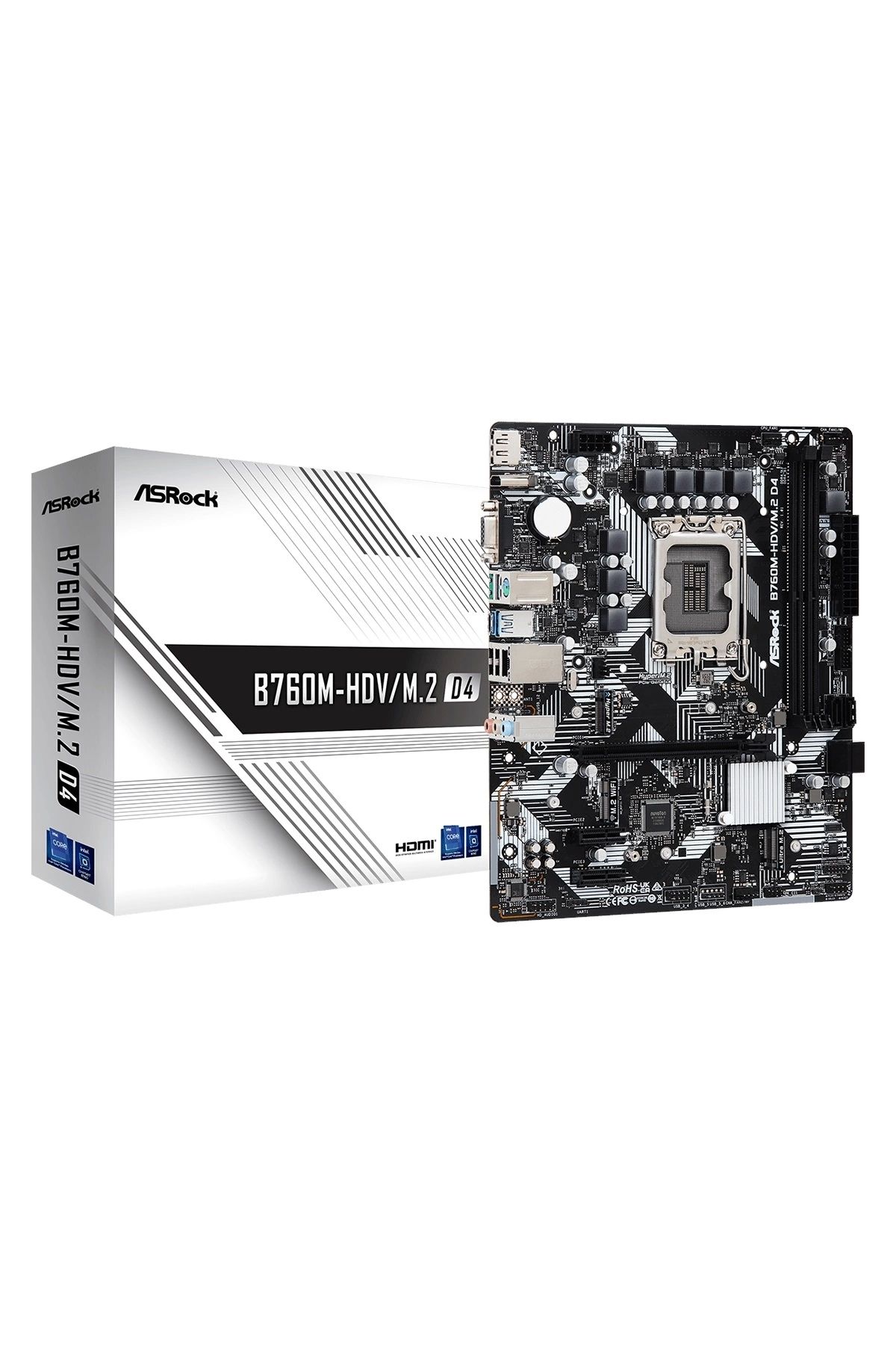 ASRock B760M-HDVM2 D4 Intel LGA1700 DDR4 mATX Anakart