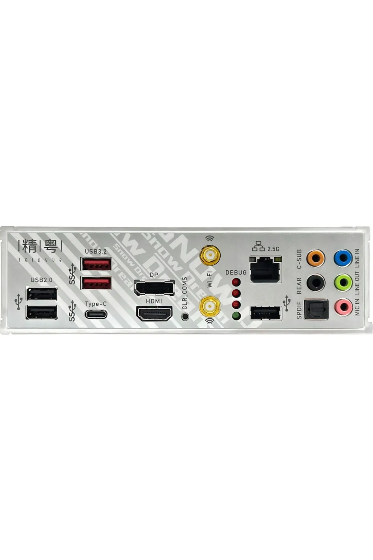 Jginyue B760M Snow Dream D5 Ddr5 Oc 8000 Mhz 4x Nvme HDMI Dp Type-C 1700 Soket Anakart