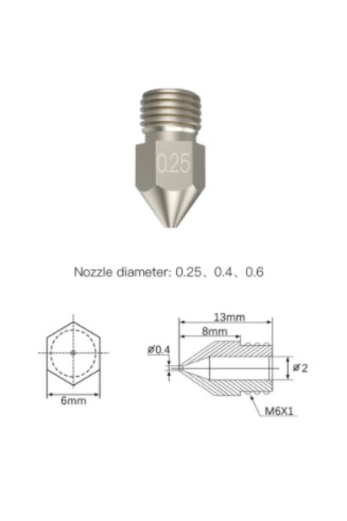 CREALITY 3D Bakır Alaşımlı High-end Nozzle (8 ADET)