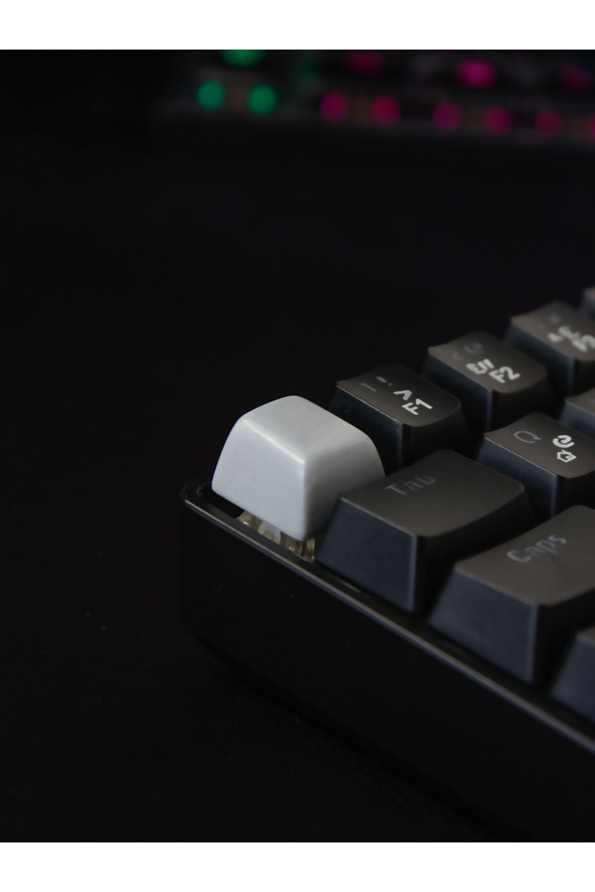 buffed Basics Mekanik Klavye Tuşu Gri Artisan Keycaps Gamer Aksesuar buffed