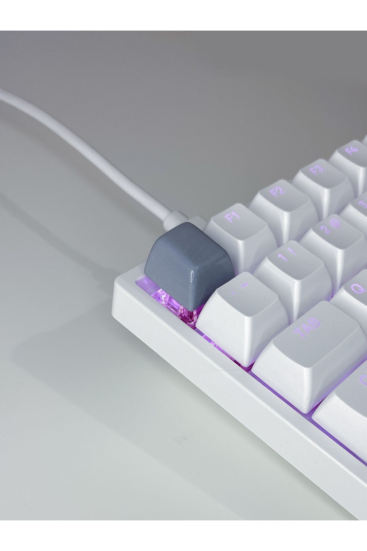 buffed Basics Mekanik Klavye Tuşu Gri Artisan Keycaps Gamer Aksesuar buffed