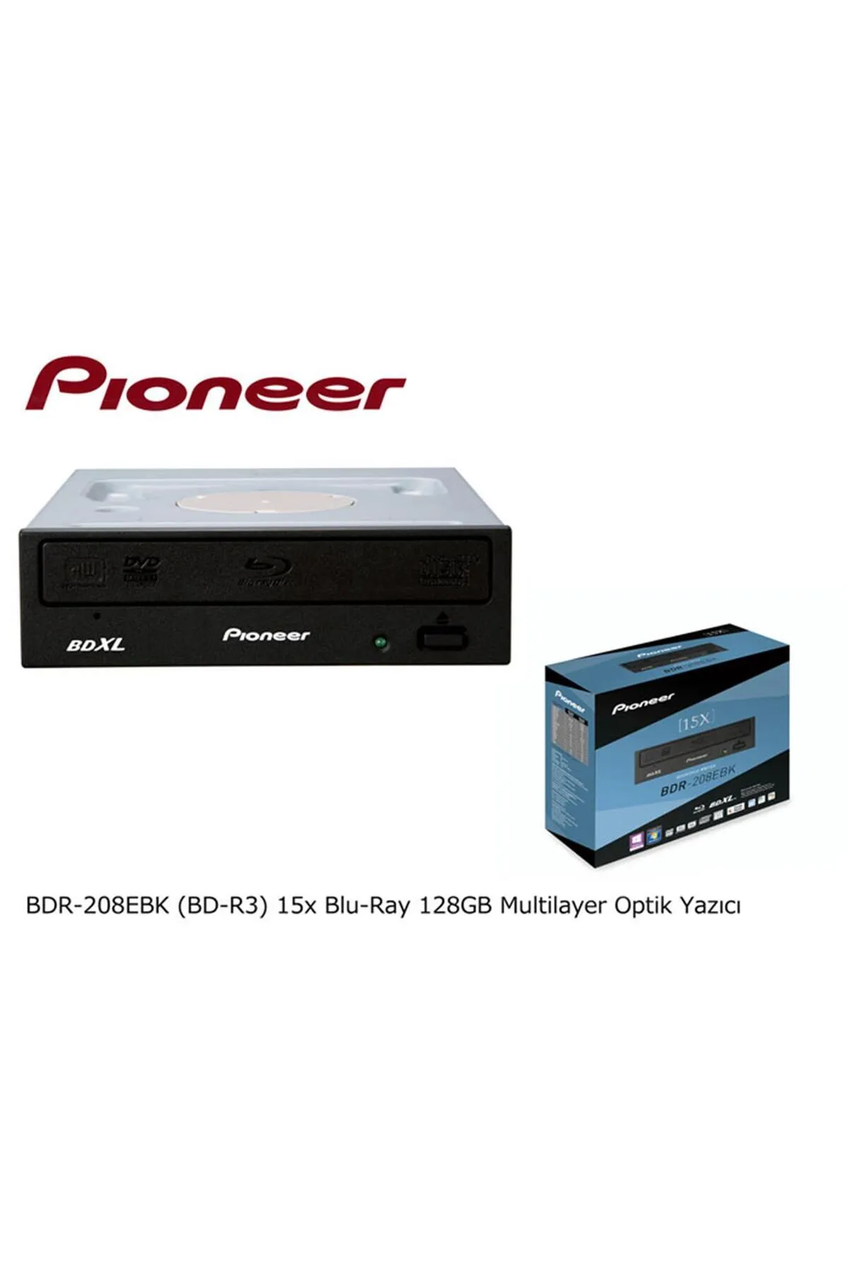 Pioneer Bdr-208ebk (BD-R3) 15x Blu-ray 128gb Multilayer Optik Yazıcı