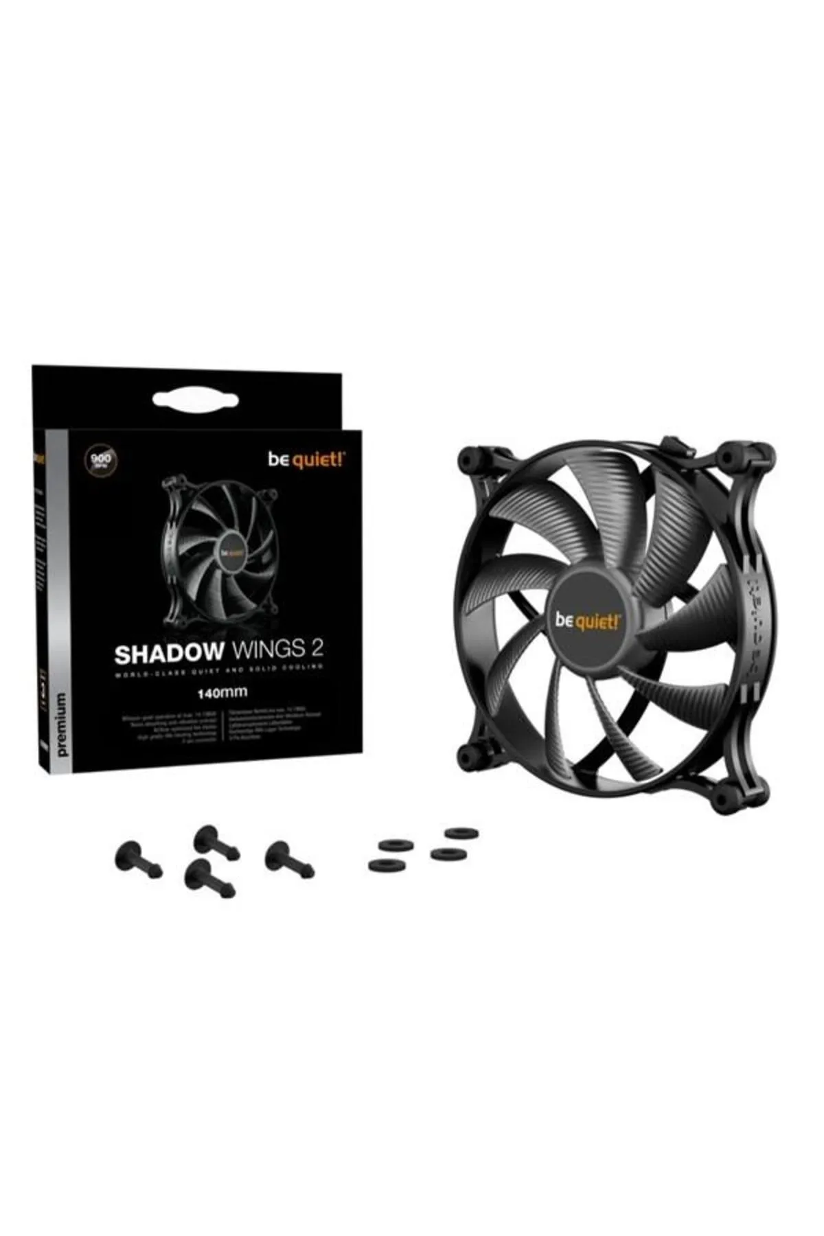 Hızlı Stok Be Quiet! Shadow Wings 140Mm Kasa Fanı 3Pin Siyah - BL086