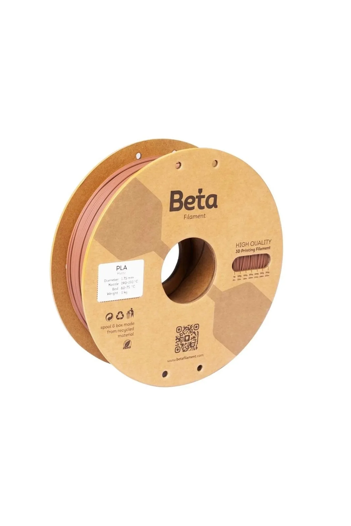 Beta Filament Beta Pla-Mat Filament Terracotta