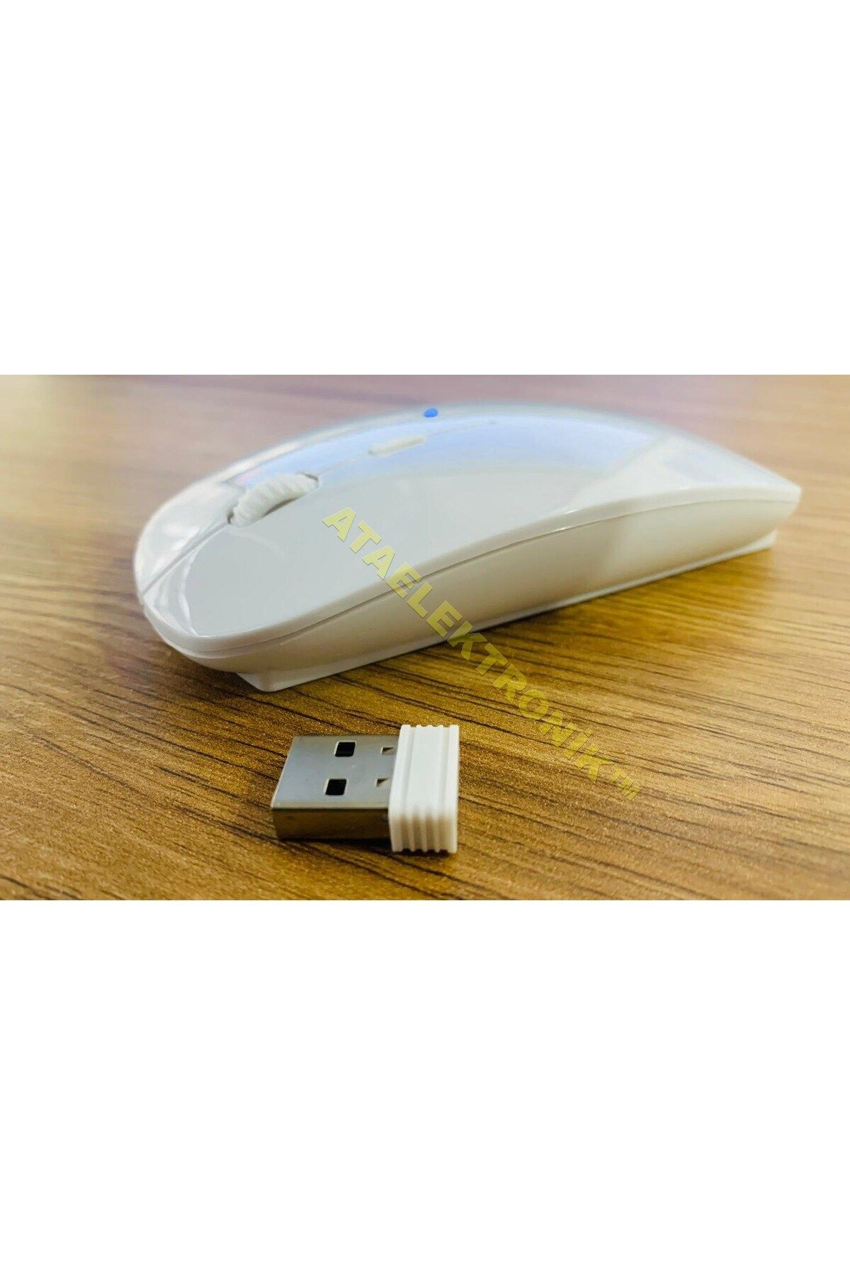 ATAEXPRESS Beyaz Renk Slim Sessiz Kablosuz Wireless Mouse Maus 2.4g