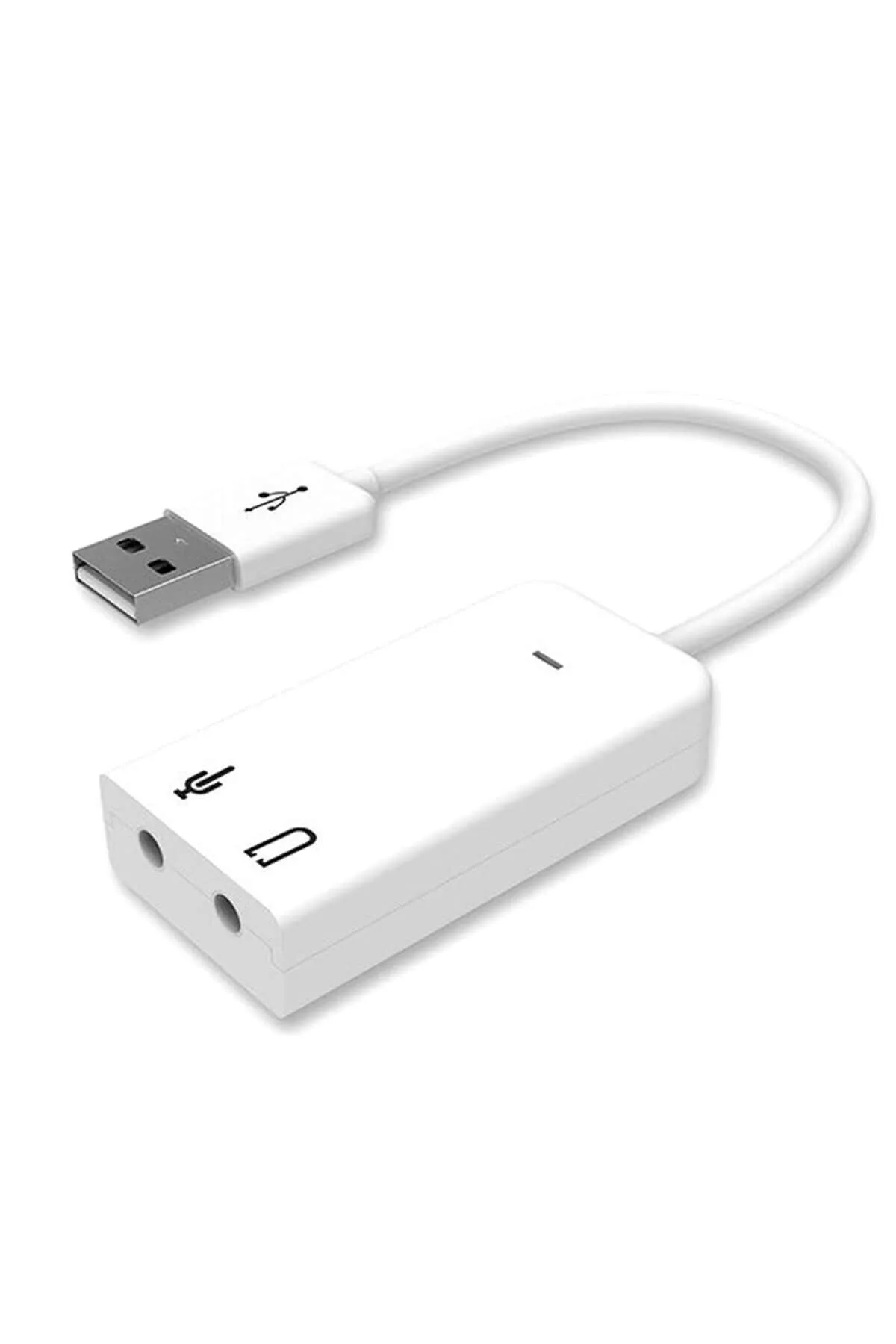 ELECTRONİC CHEAP Beyaz Usb Kablolu Ses Kartı 7.1 Sound Çevirici Dönüştürücü