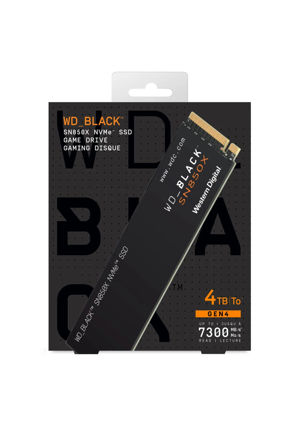 Sandisk Black 4TB SN850X 7300MB/s-6600MB/s Gaming Internal NVMe PCIe 4.0 SSD WDBB9G0040BNC-WRSN