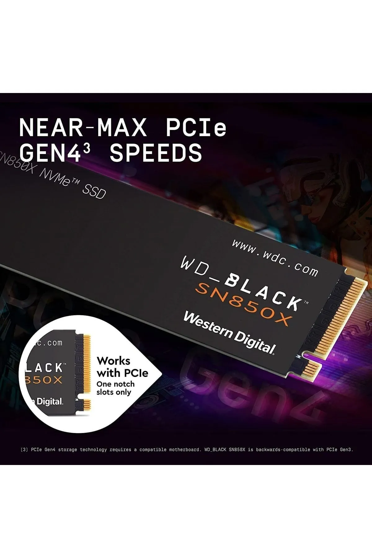 WD Black Sn850x 1tb M.2 2280 Pcıe Gen4 Nvme Ssd Bellek 7300 Mb/sn