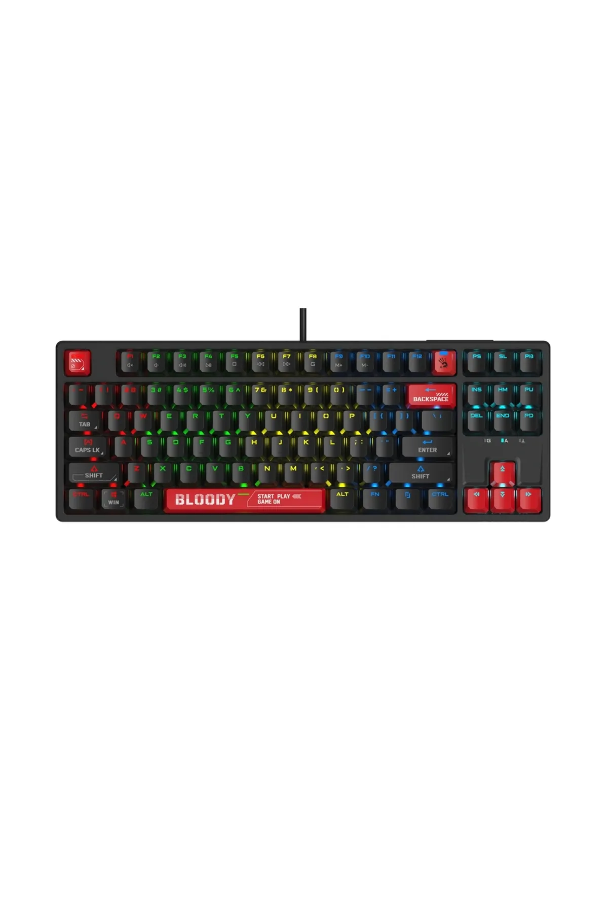 A4 Tech Bloody S87 Mekanik Red Switch RGB Anti-Ghosting Kablolu Klavye