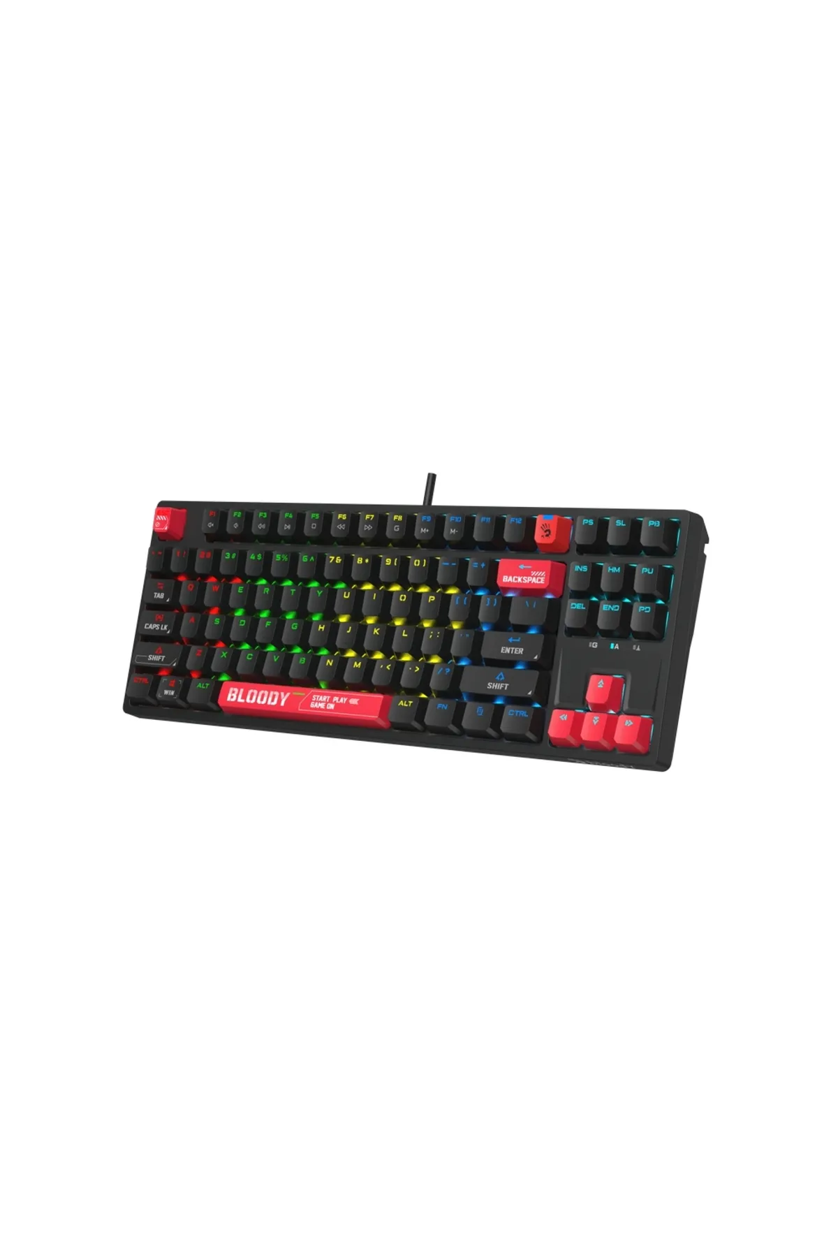 A4 Tech Bloody S87 Mekanik Red Switch RGB Anti-Ghosting Kablolu Klavye