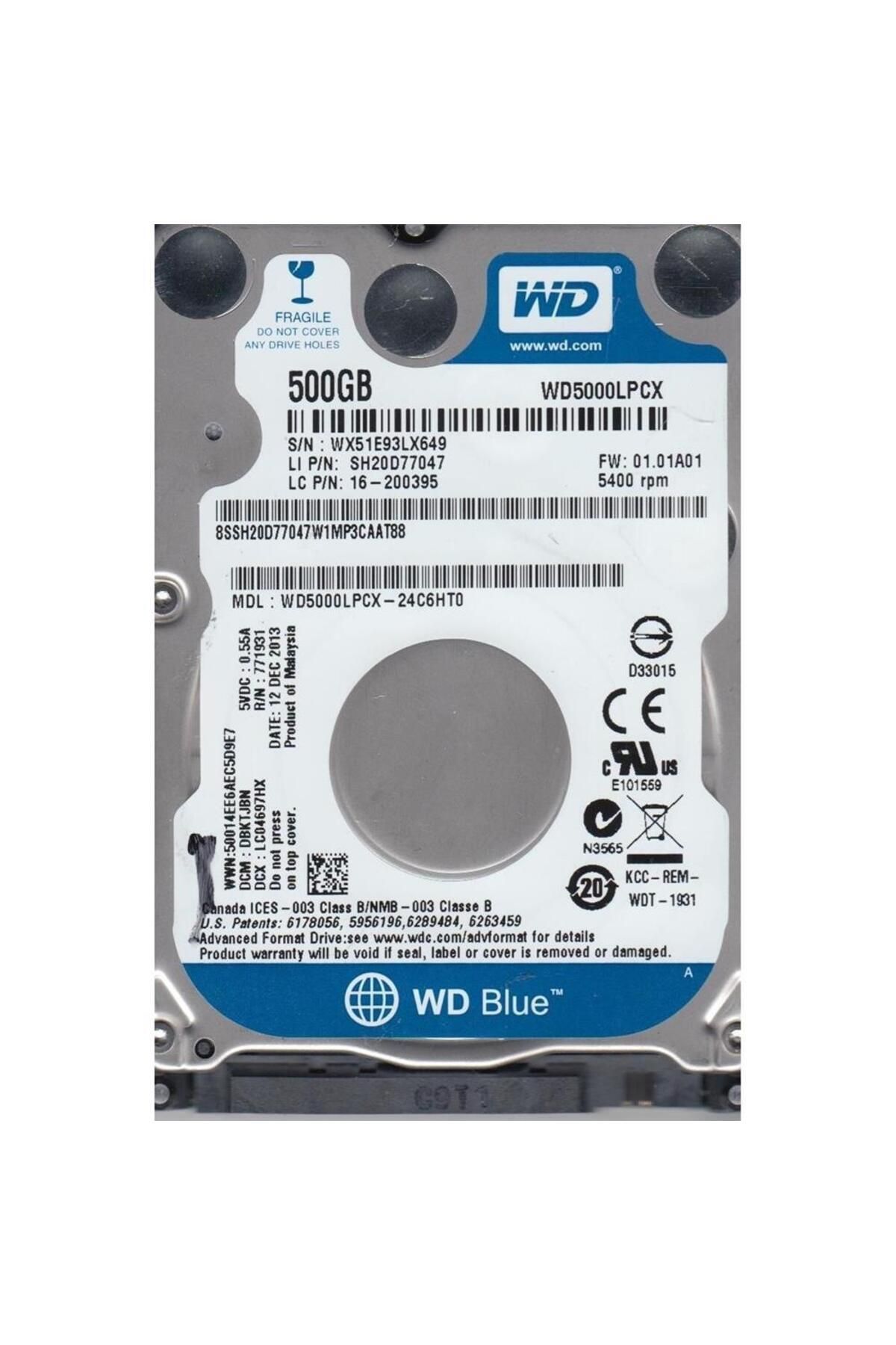 WD Blue 2.5 500gb 32mb 5400rpm Wd5000lpcx