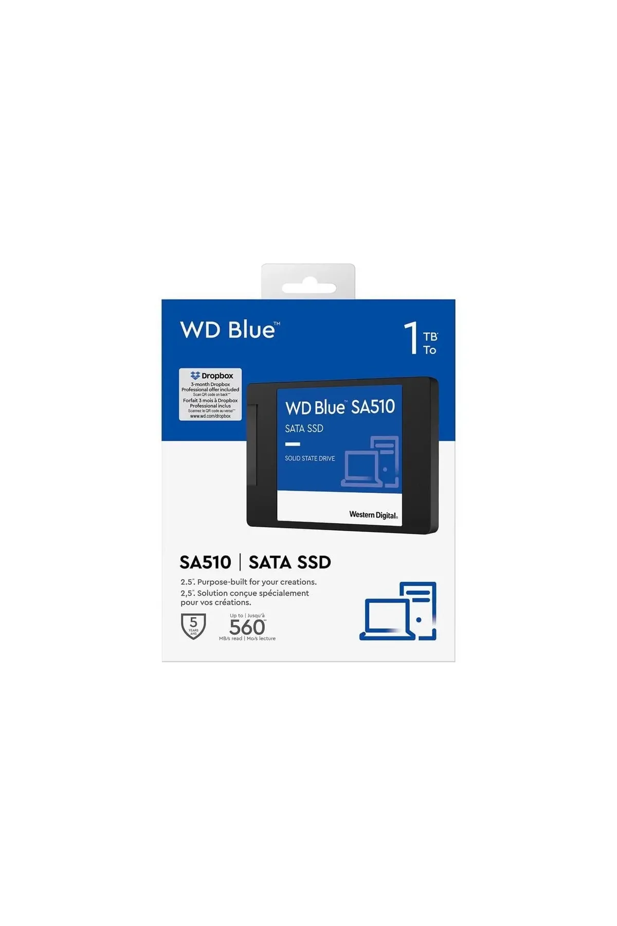 WD Blue Sa510 1tb S100t3b0a 560mb/s 2.5 Inç 7mm Sata Ssd