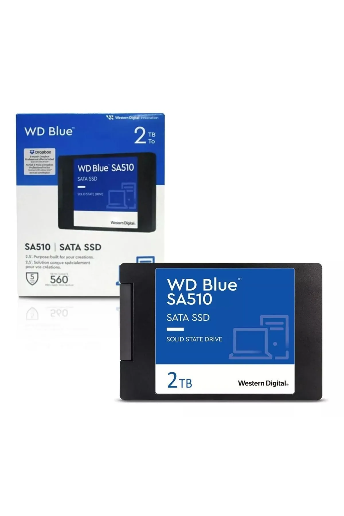 WD Blue Sa510 2.5’’ Sata3 Ssd 2tb 560mb/s-520mb/s (S200T3B0A)