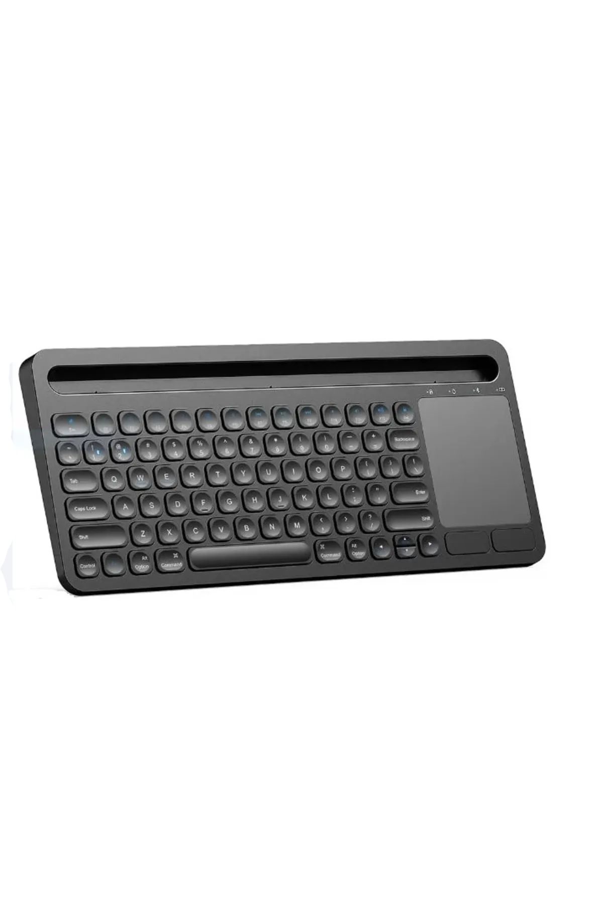 Technomen Bluetooh Wıreless Keyboard Siyah Touchpad Kablosuz Q Klavye Kablosuz Tablet Klavyesi Şarjlı Klavye