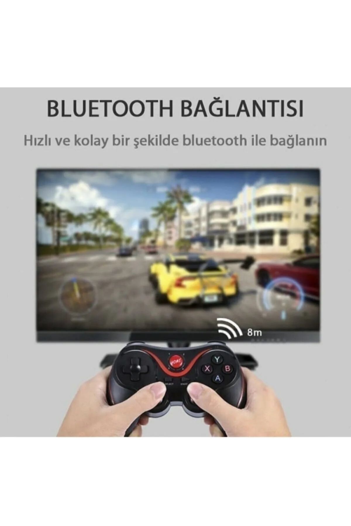 Glrtech Bluetooth Kablosuz Oyun Konsolu Telefon Tv Bluetooth  Pubg Telefon Tutucu Standı Oyun Kolu Joystick