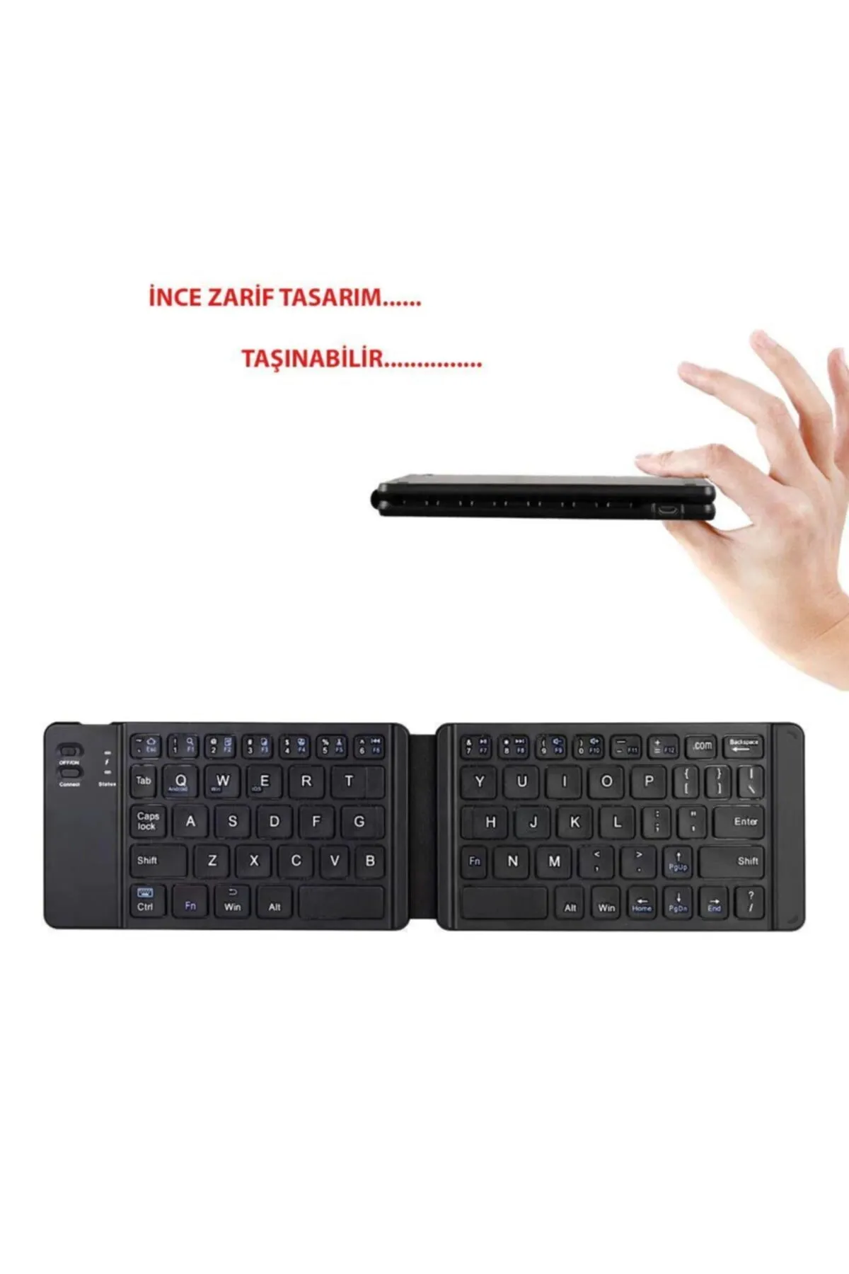 DailyTech Bluetooth Katlanabilir Klavye Telefon Tablet Pc Uyumlu