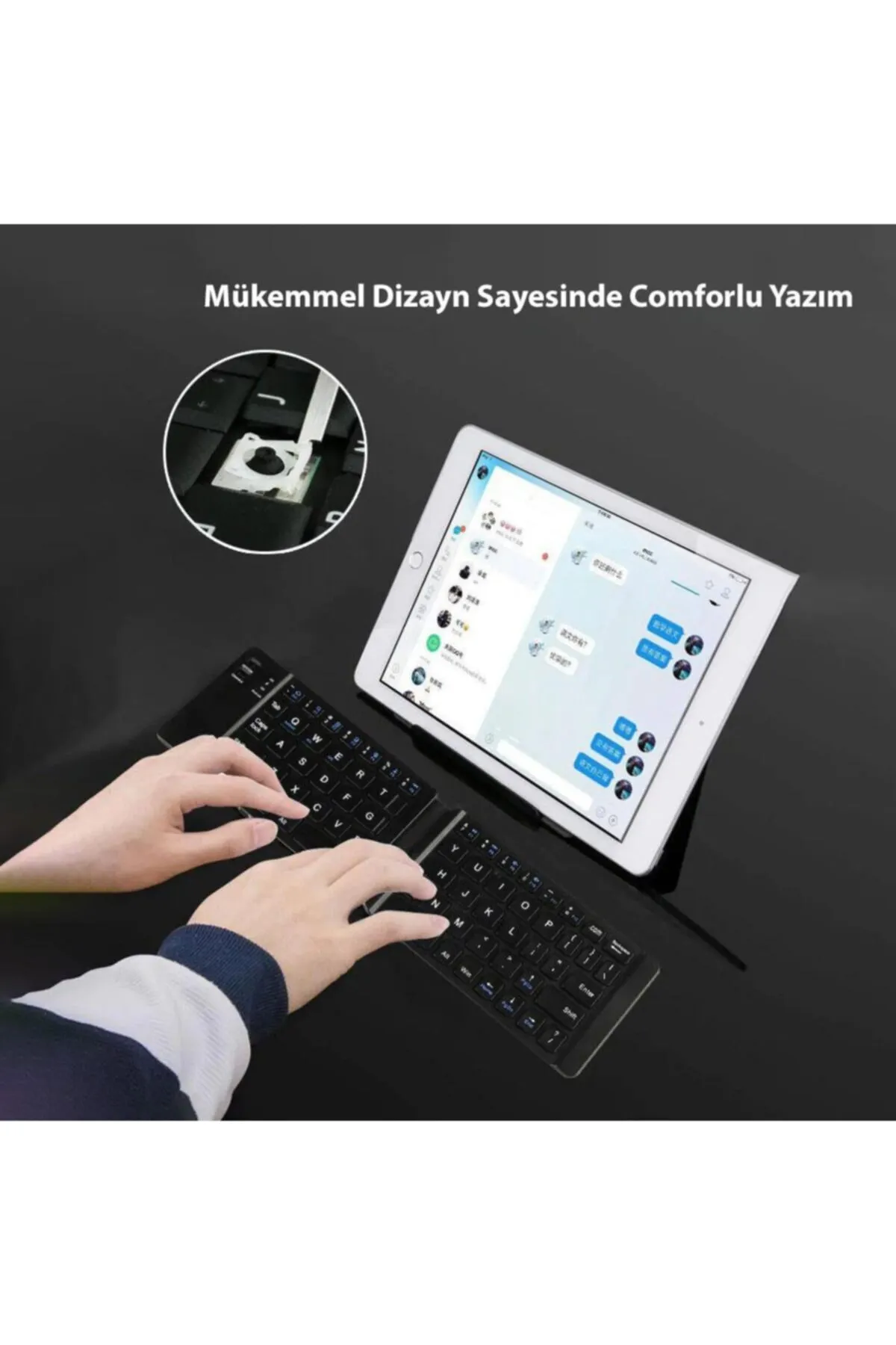 DailyTech Bluetooth Katlanabilir Klavye Telefon Tablet Pc Uyumlu