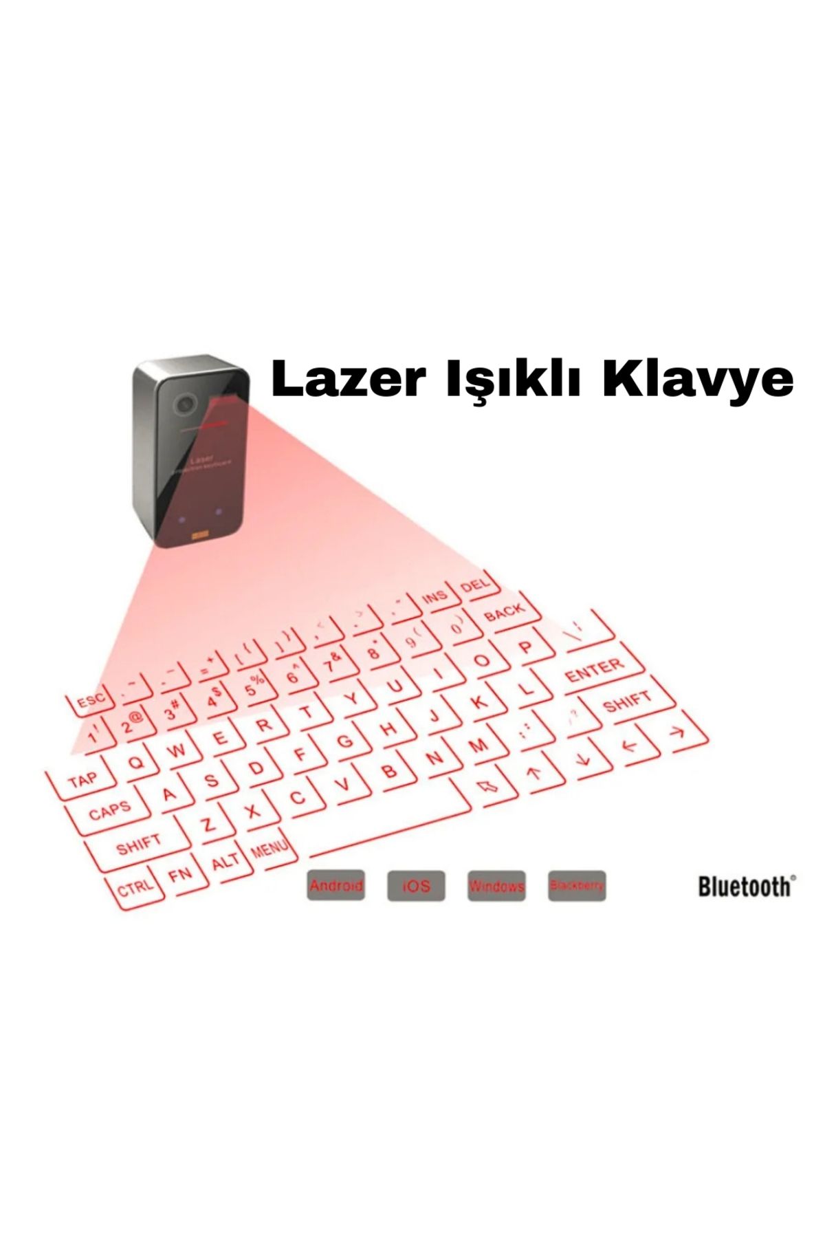 sz master bilişim Bluetooth lazer klavye kablosuz sanal projeksiyon taşınabilir klavye Iphone Android telefon Tablet