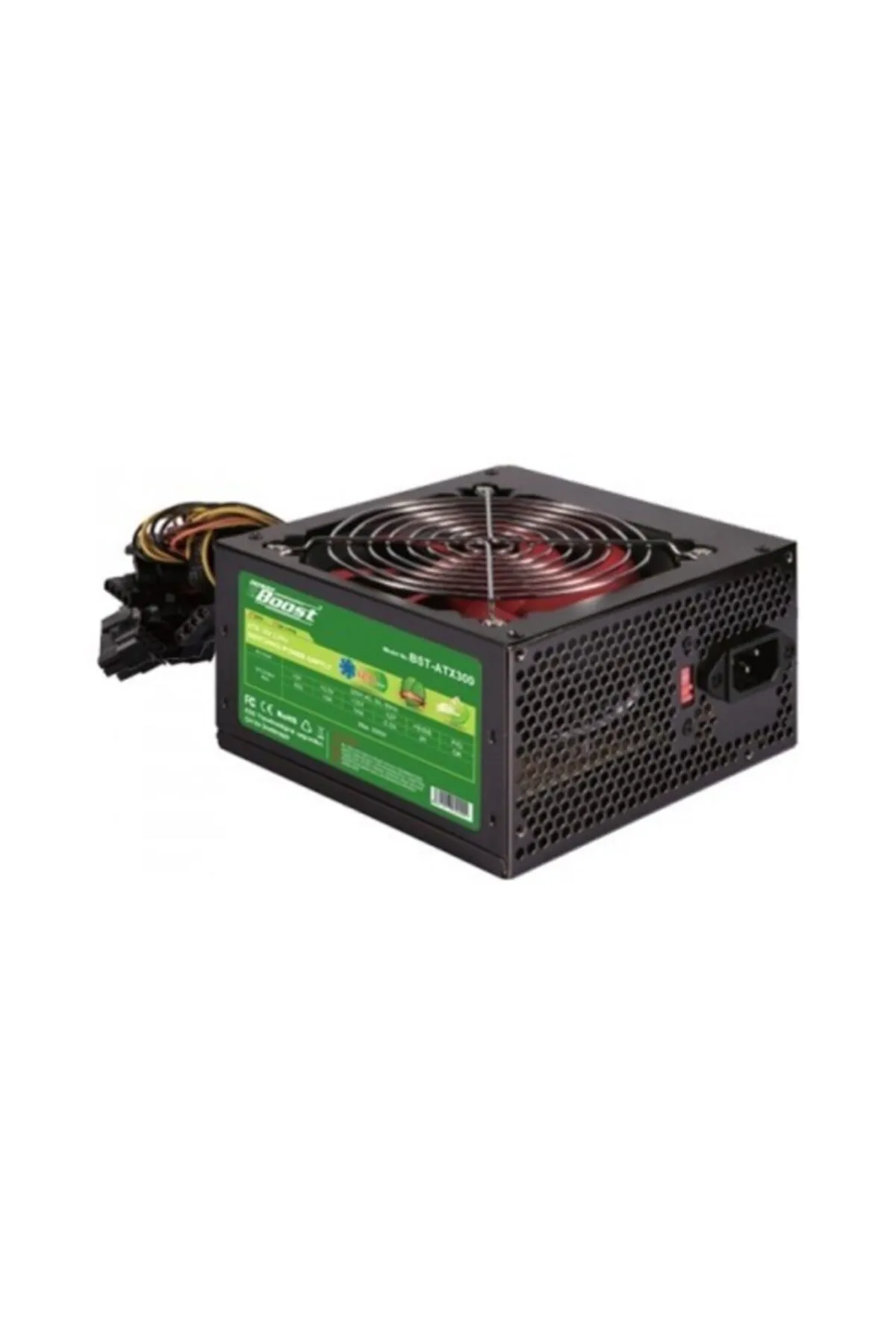 Power Boost Boost Bst-atx300r 12cm Kırmızı Fan 300w Power Supply Kutusuz