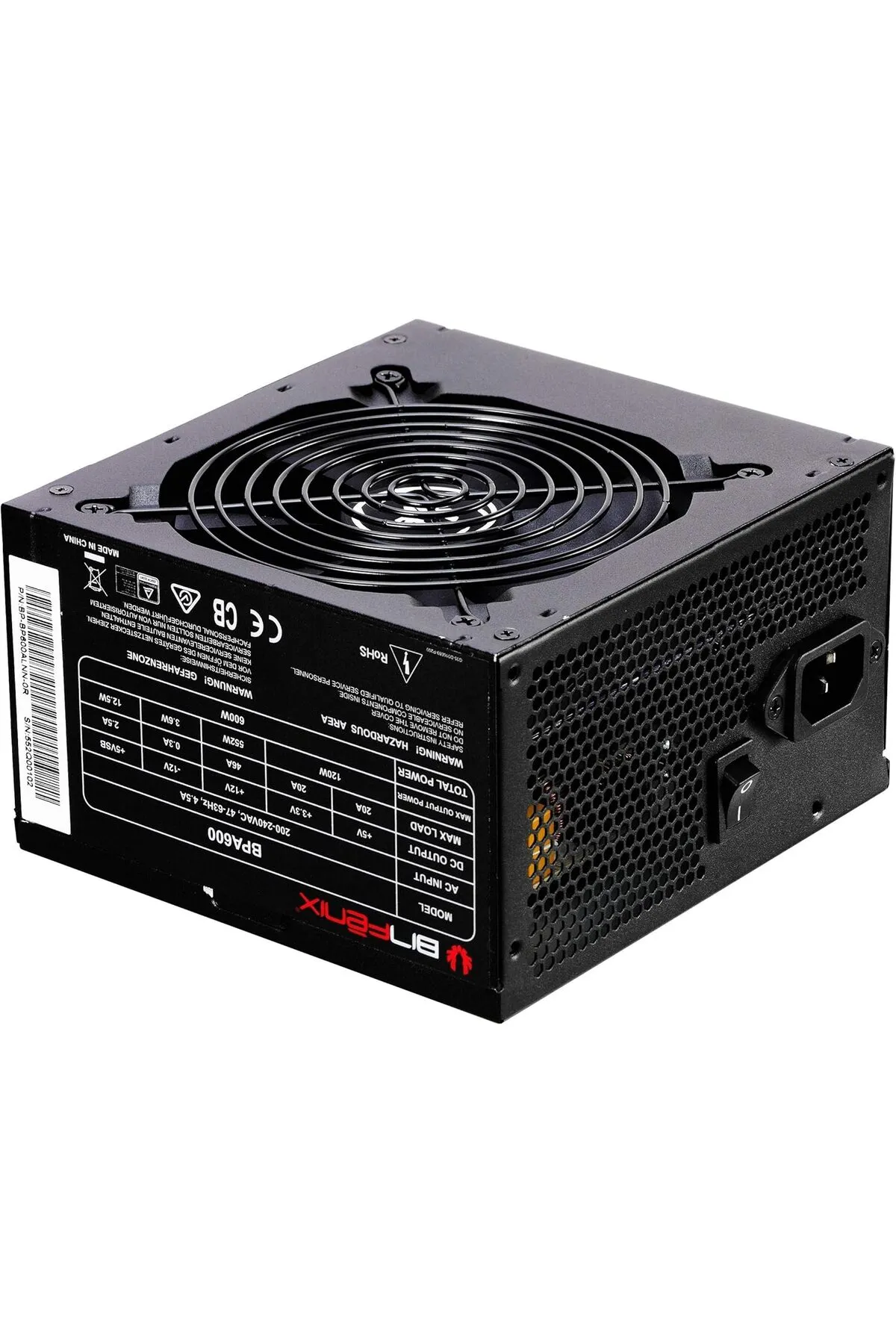 NcK BP-BP600ALNN-9R 600W 80+ Power Supply